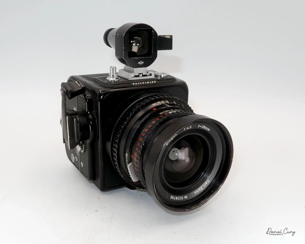Different angles of the Hasselblad Super Wide C camera