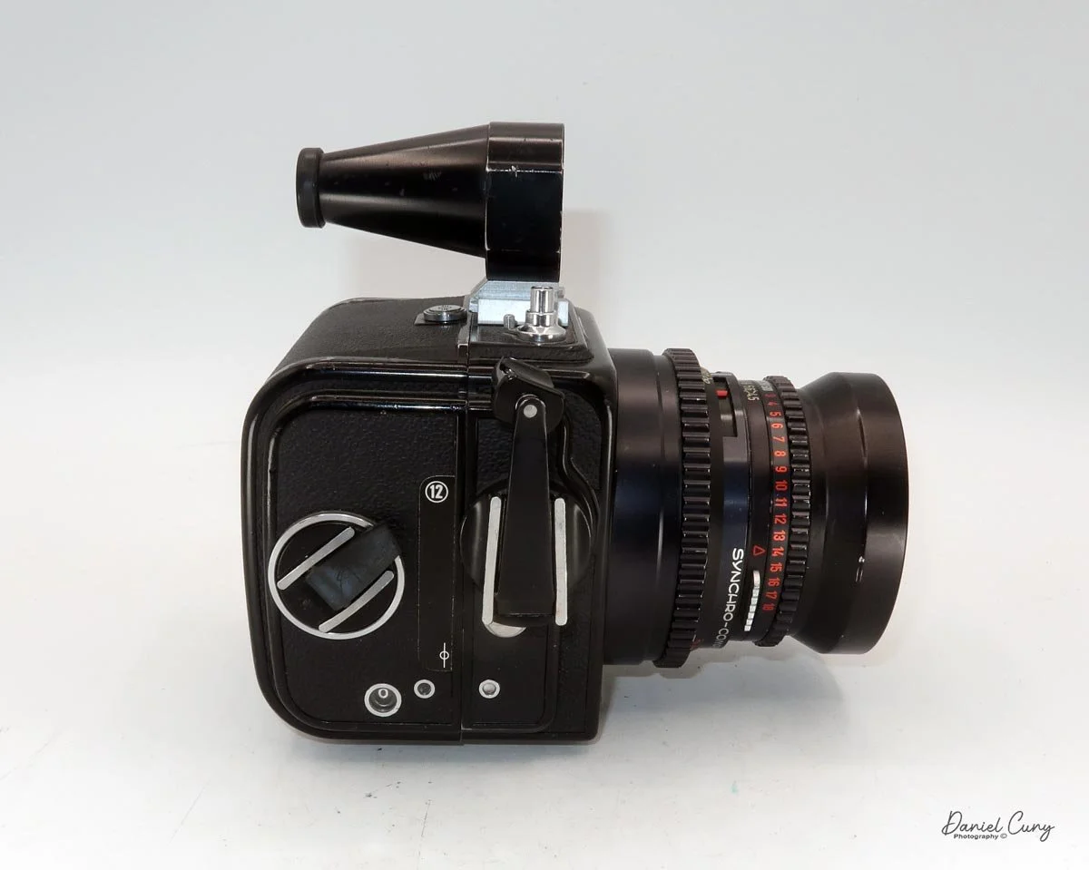 Different angles of the Hasselblad Super Wide C camera