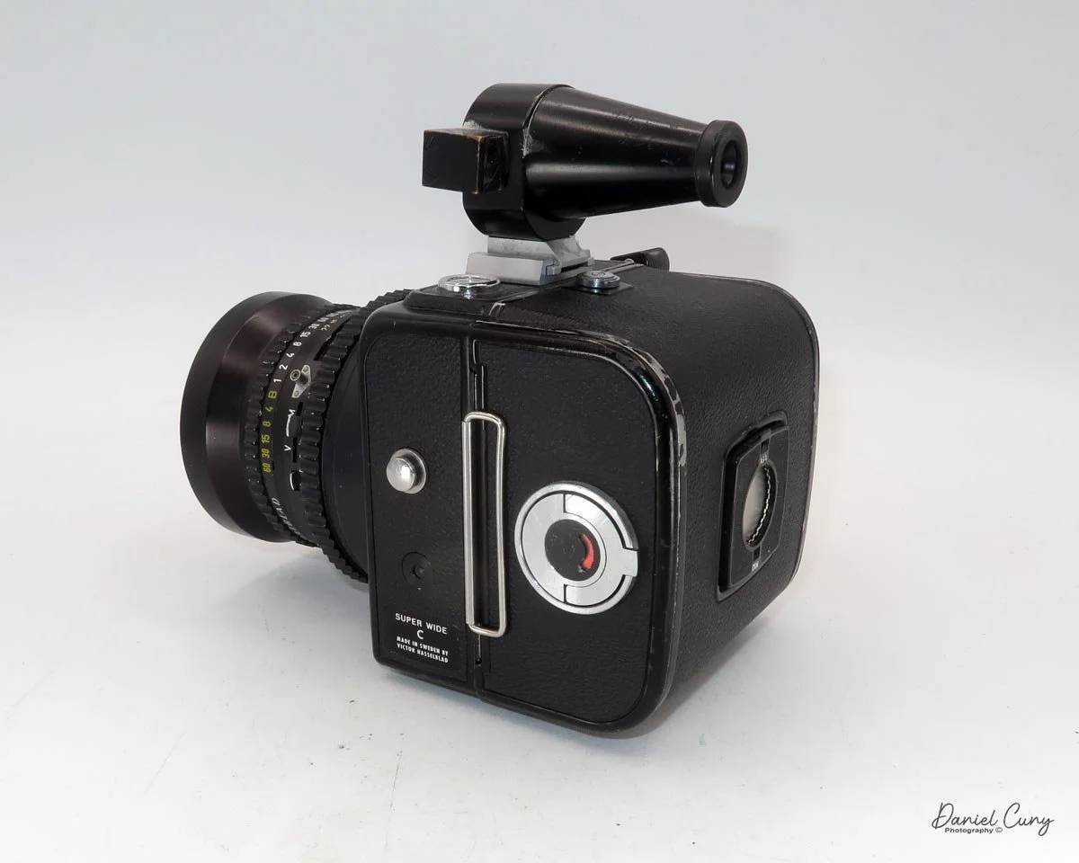 Different angles of the Hasselblad Super Wide C camera