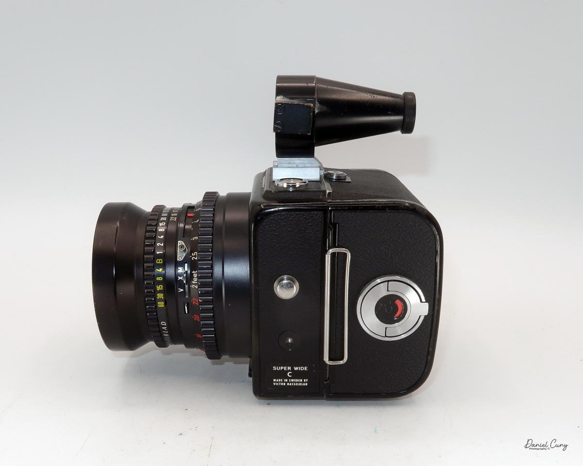 Different angles of the Hasselblad Super Wide C camera