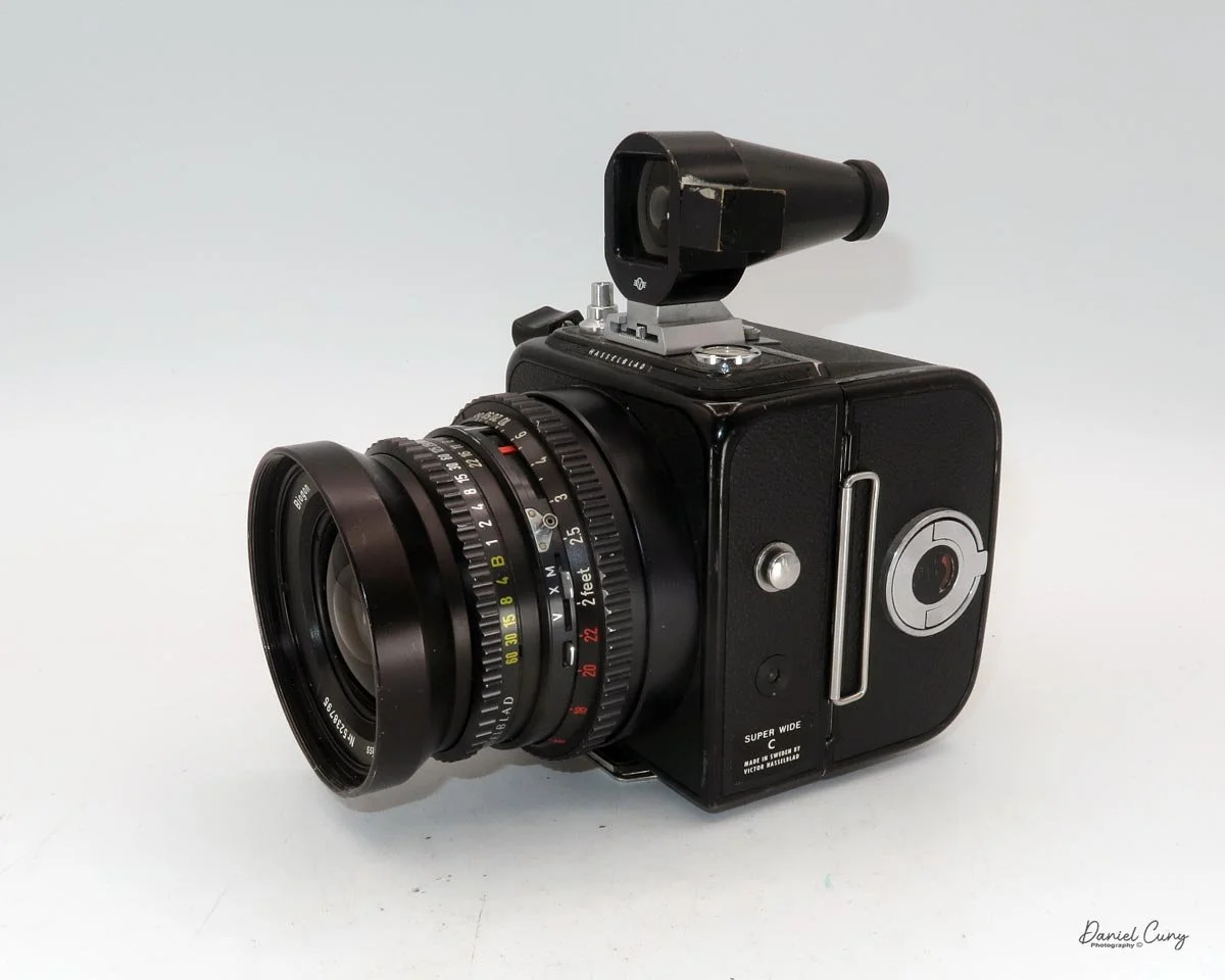 Different angles of the Hasselblad Super Wide C camera