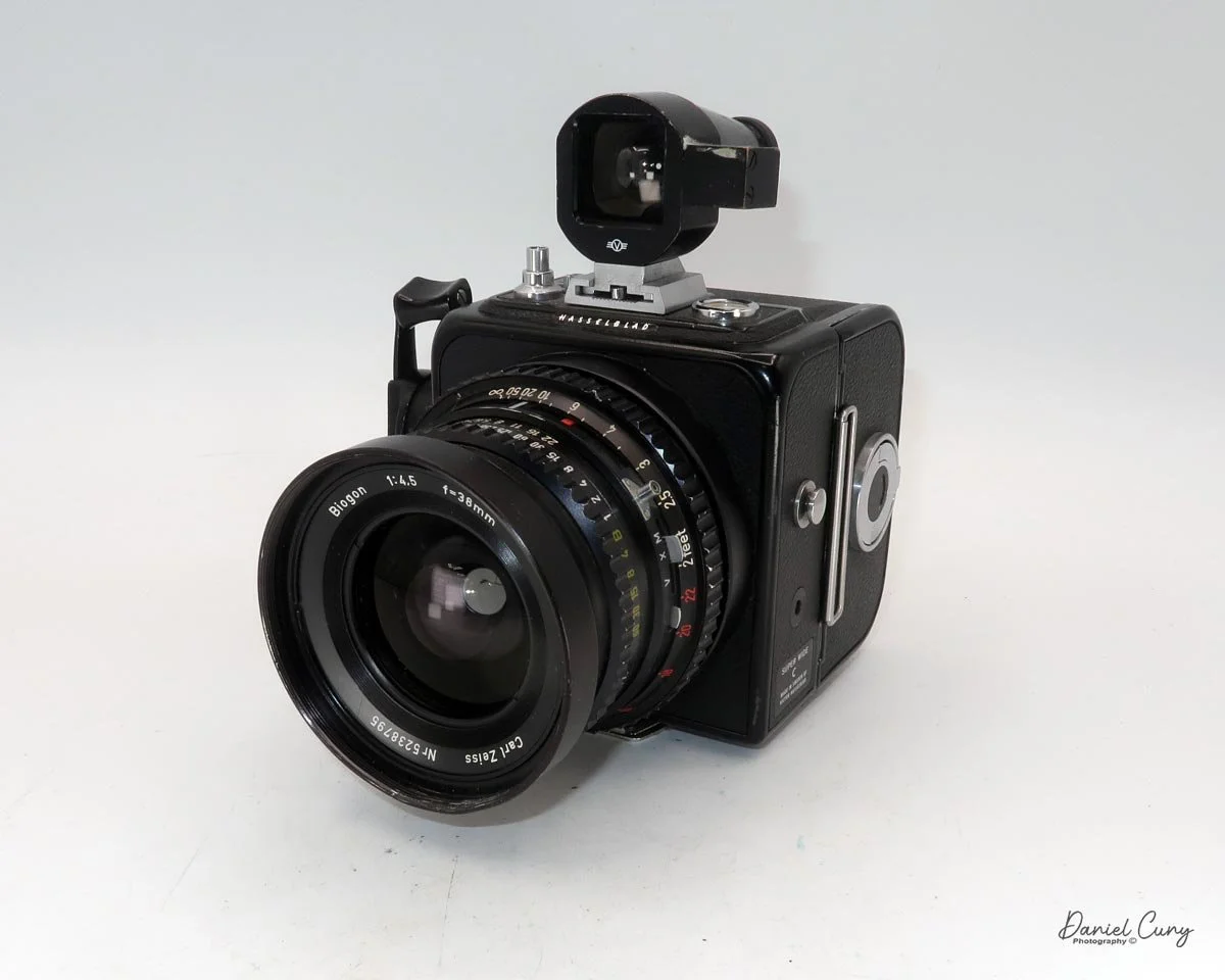 Different angles of the Hasselblad Super Wide C camera