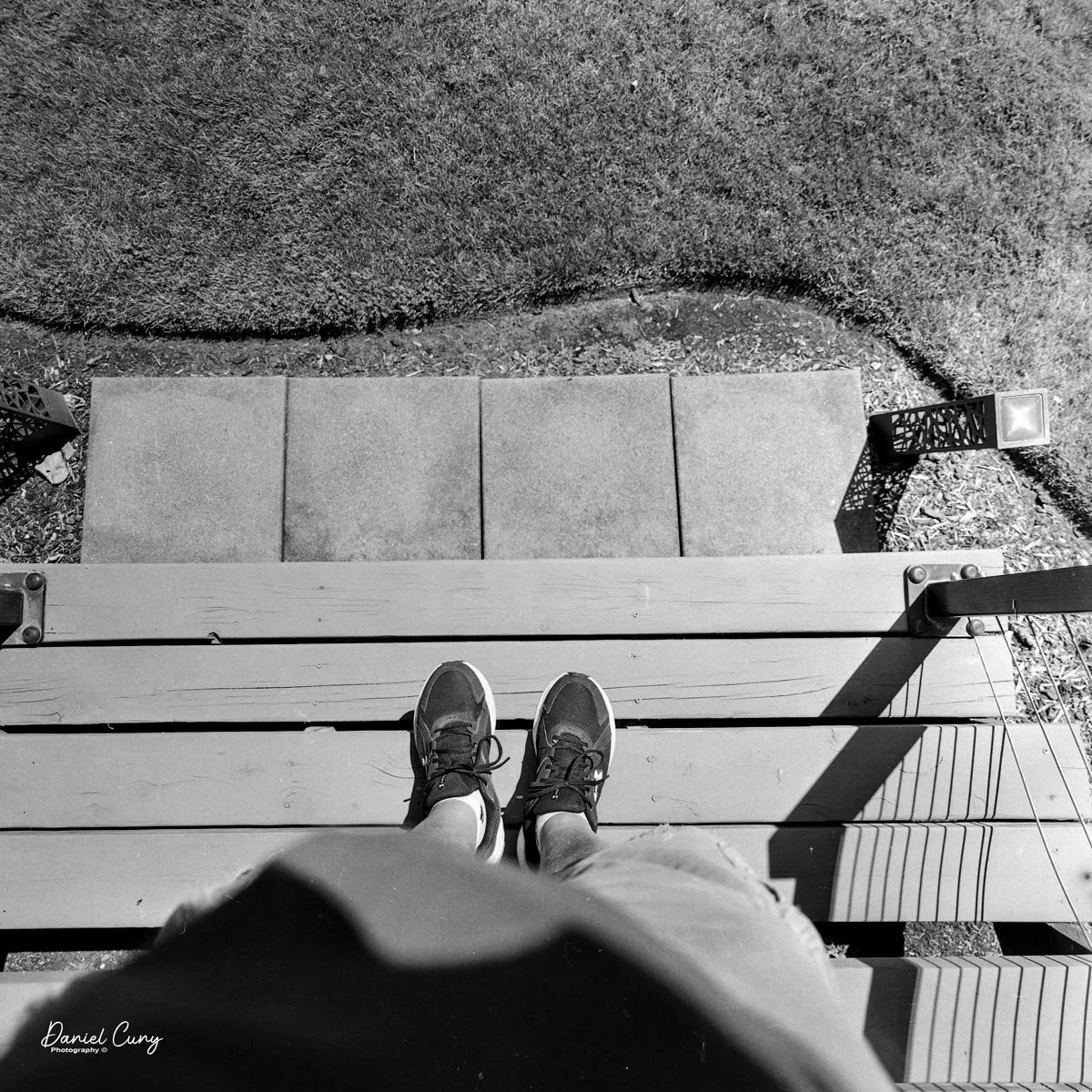 Looking down