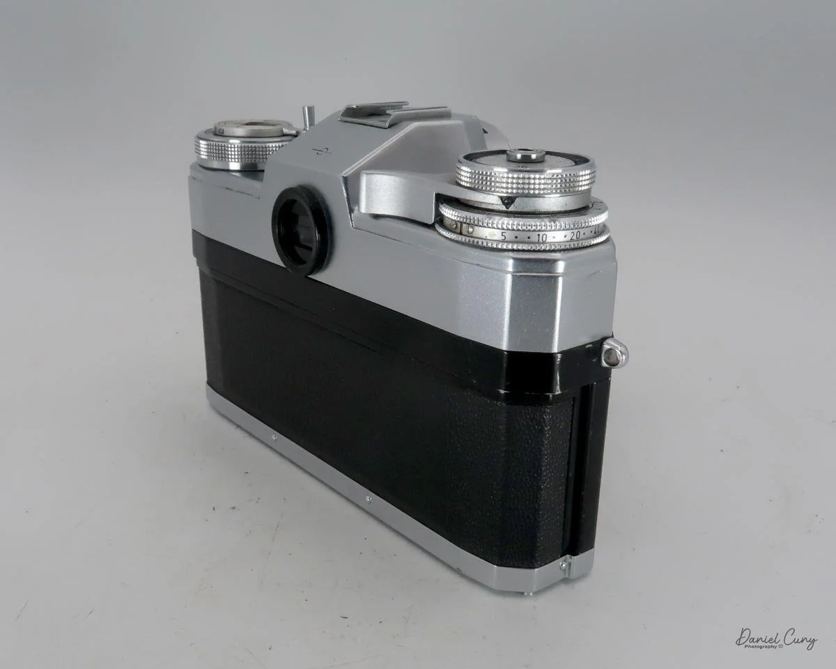Different angles of the Zeiss Ikon Contarex camera.