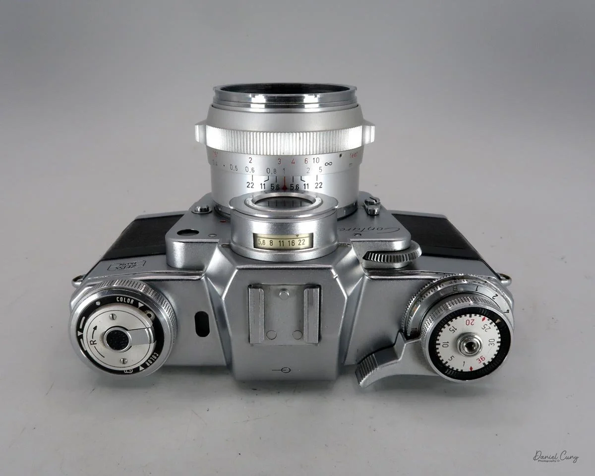 Top view of Zeiss Ikon Contarex camera