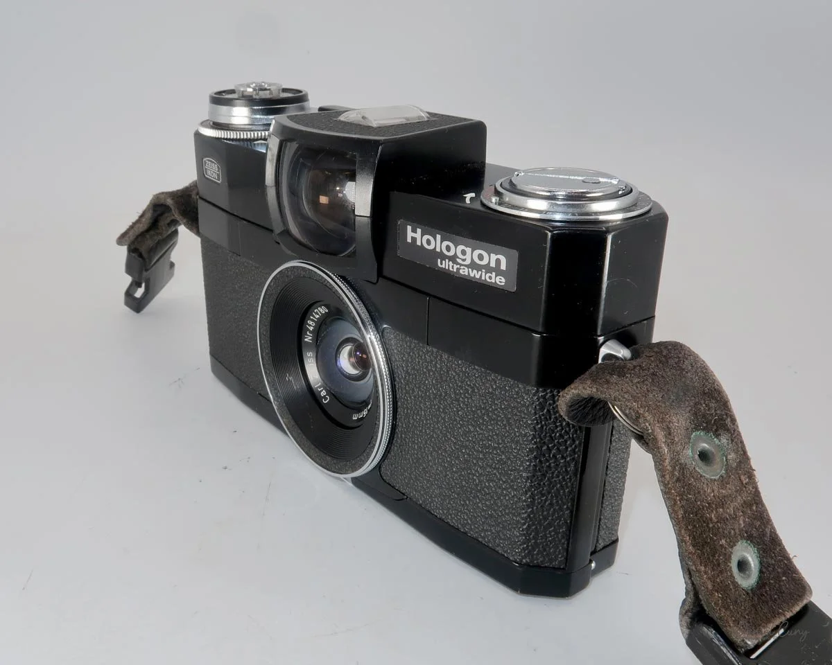 Different angles of the Zeiss Ikon Hologon Ultrawide camera.