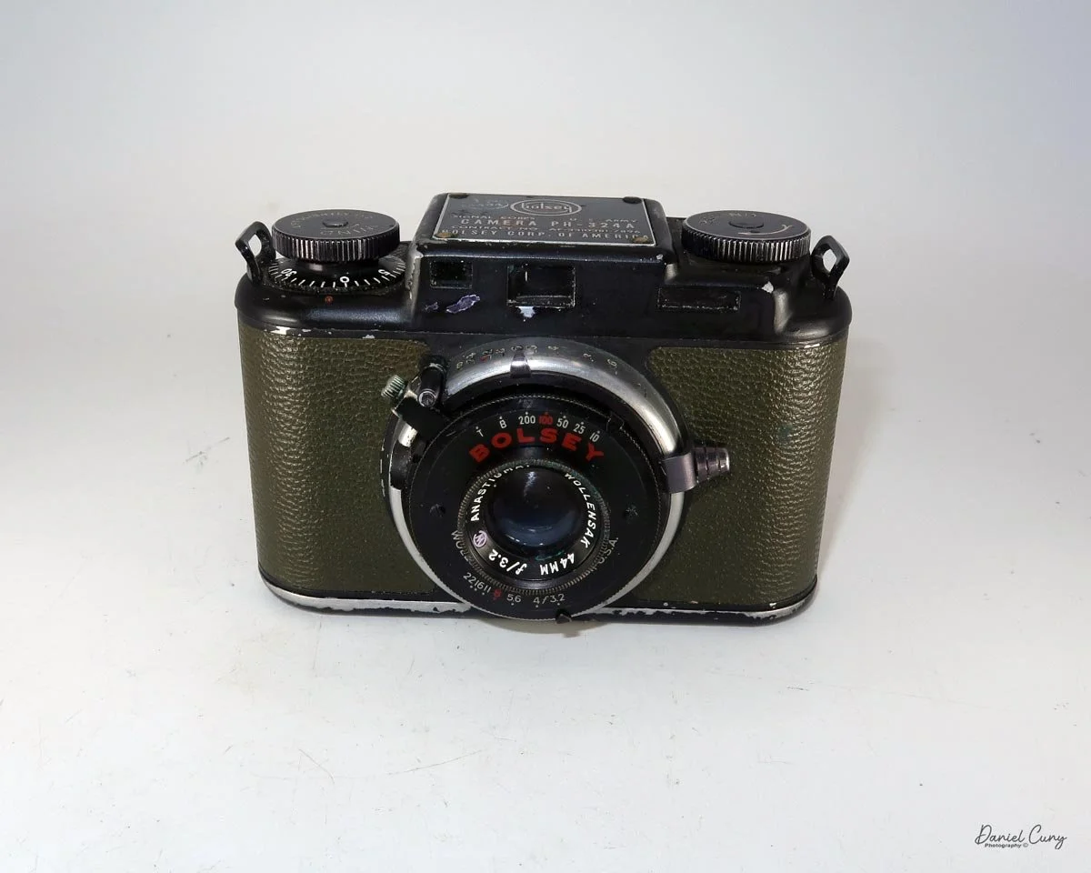 Different angles of the Bolsey PH-324A camera