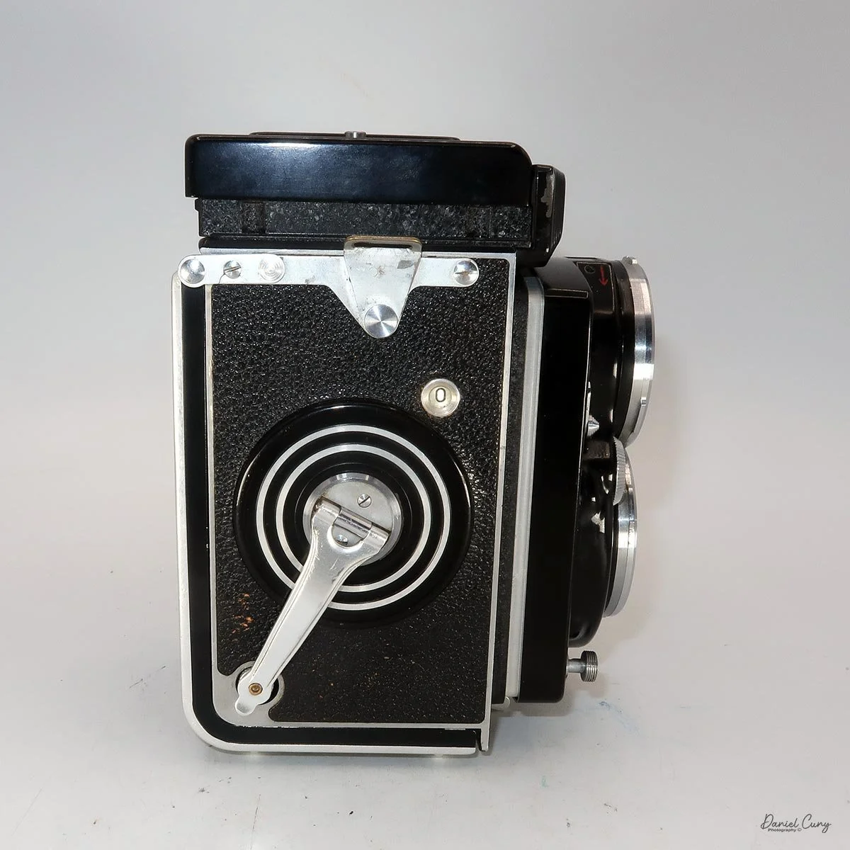 Different angles of the Rolleiflex 2.8B.