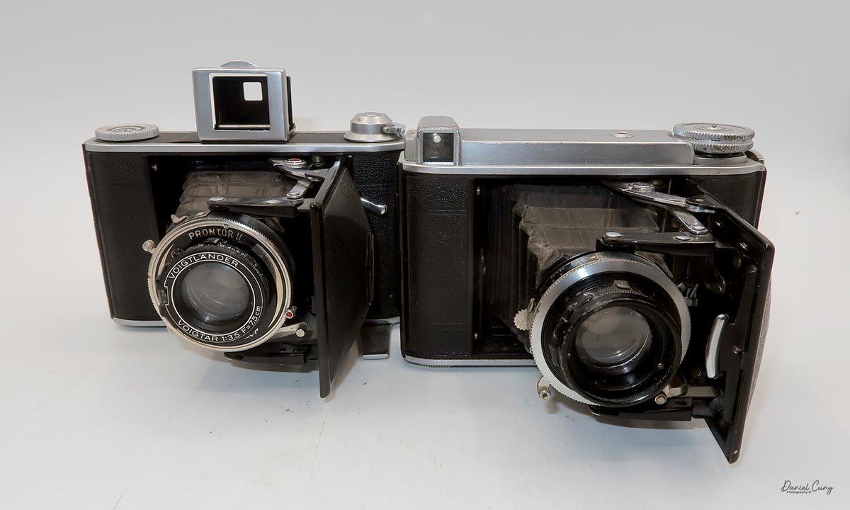 Different angles for the Voigtlander Bessa 66 cameras.