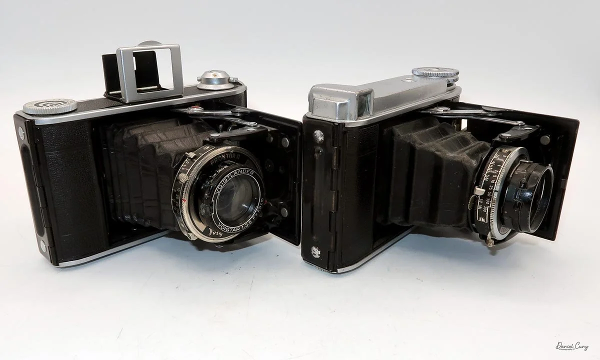 Different angles for the Voigtlander Bessa 66 cameras.