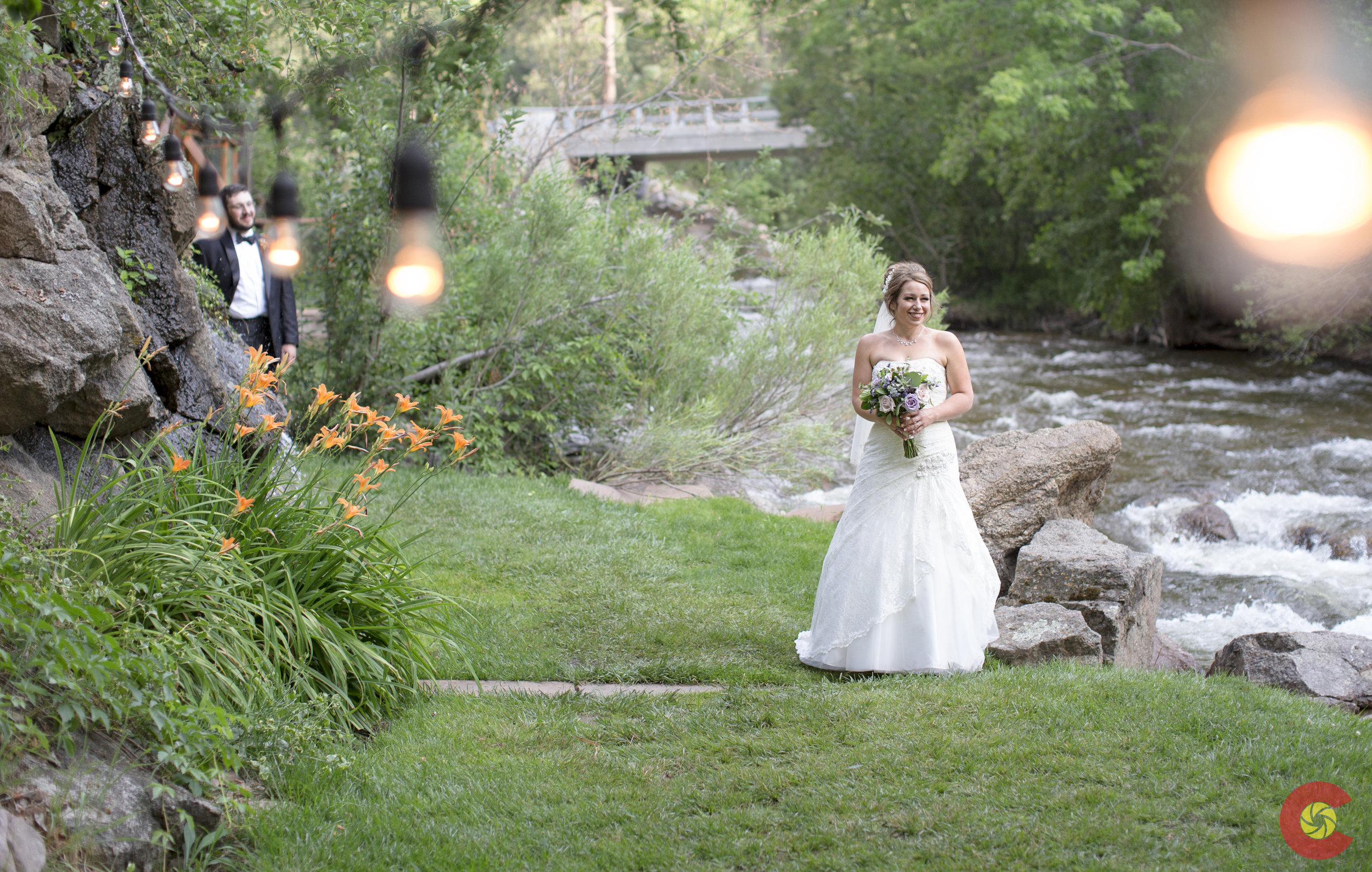 Bride through the lights.jpg