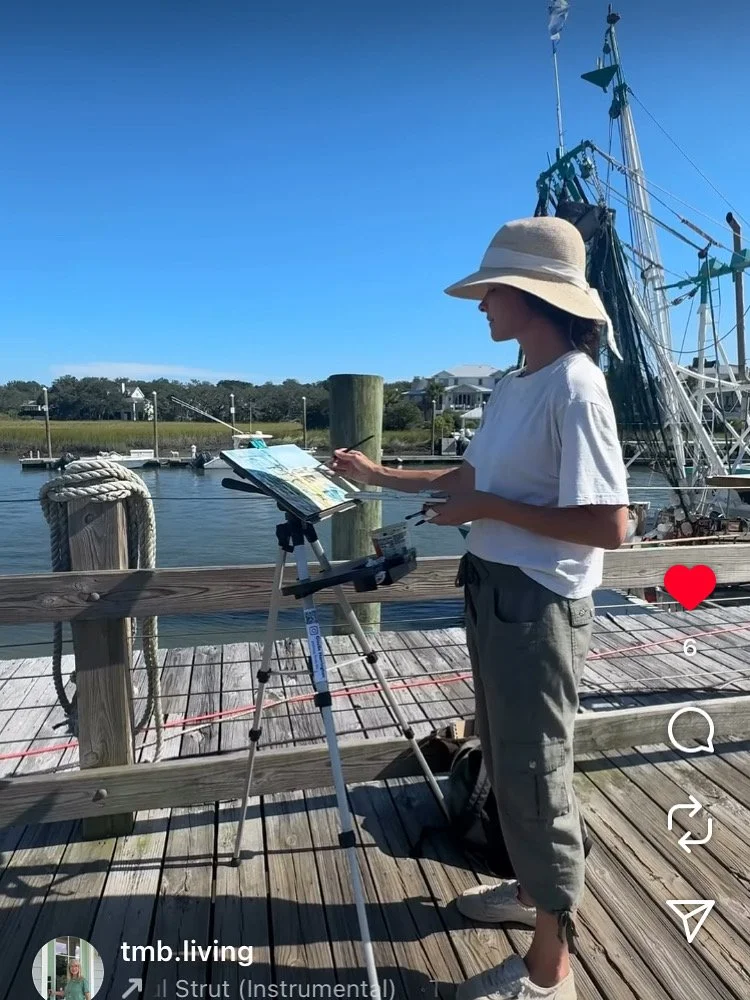 Painting on Shem Creek, Mount Pleasant, SC