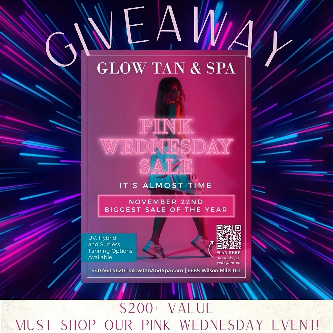 ❕GIVEAWAY ❕

HOW TO ENTER:

1. follow @glowtanandspa 
2. like this post 
3. tag 3 friends who love tanning

BONUS ENTRIES:

1. share this post to your story and tag us (+3)
2. tag additional friends (+1)
3. mention this post at our pink wednesday eve