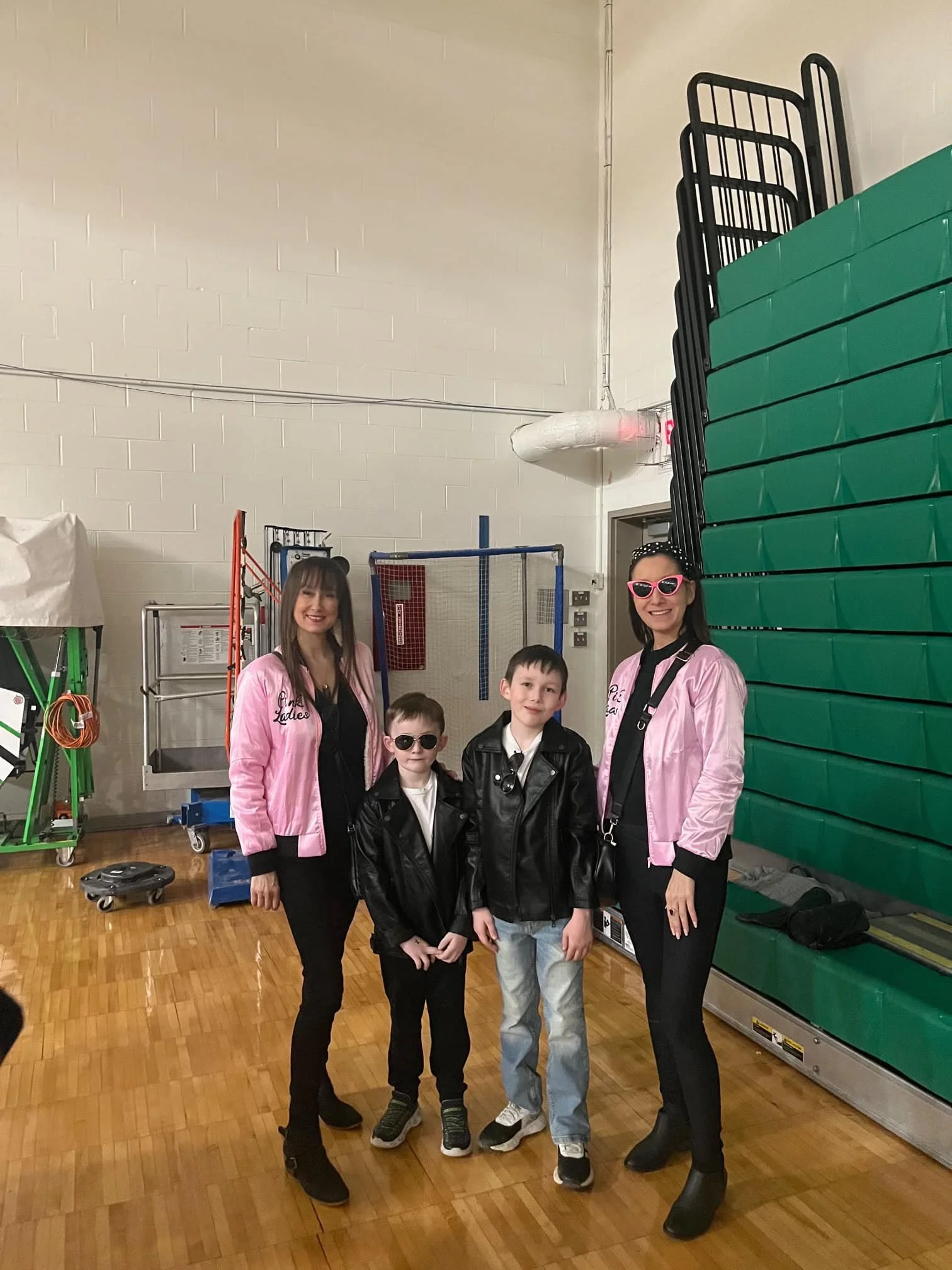 The boys went to their first Sock Hop dance tonight!! I of course dragged my sister to come with me.