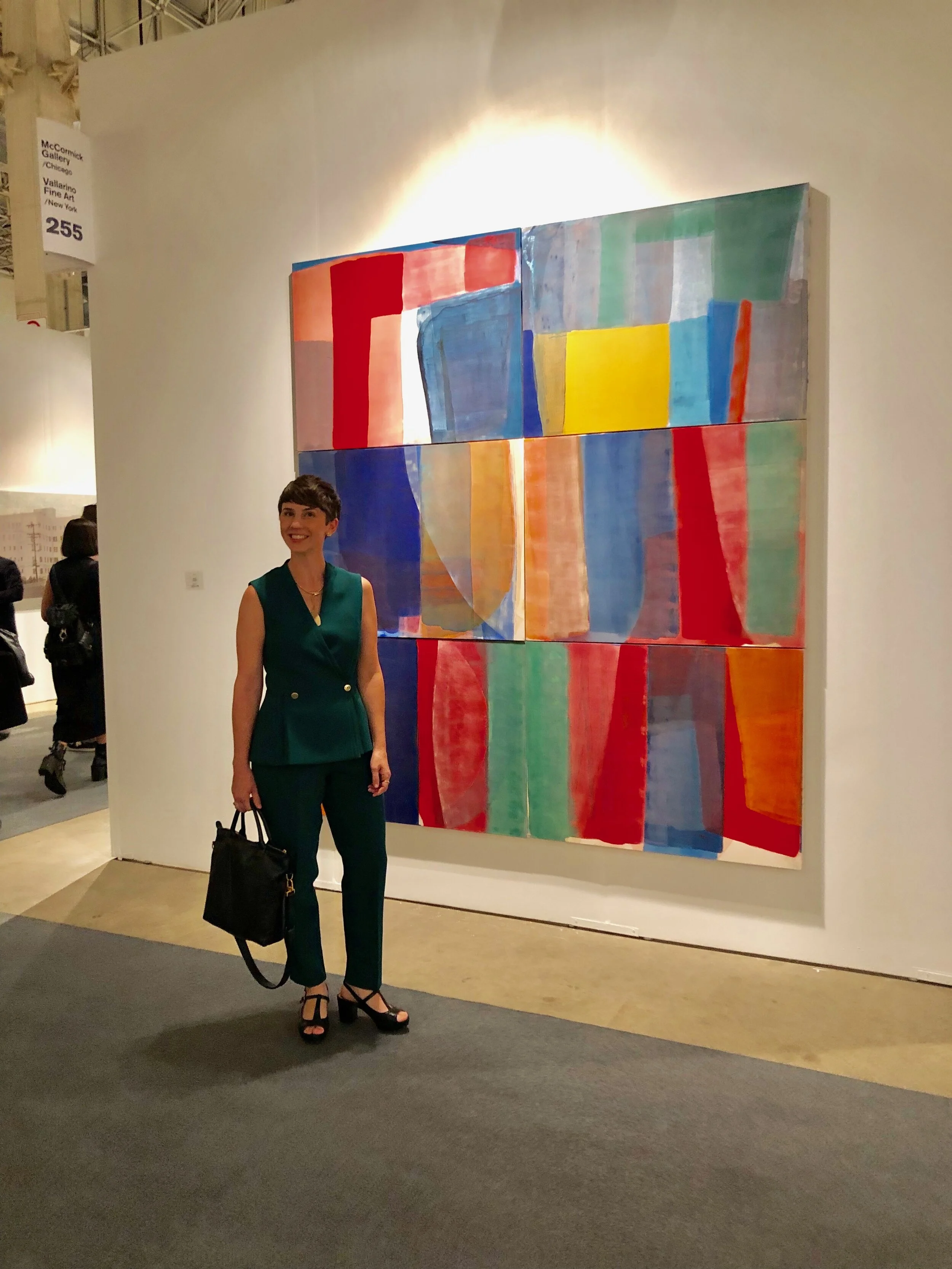 Jaime with a painting by Anna Kunz