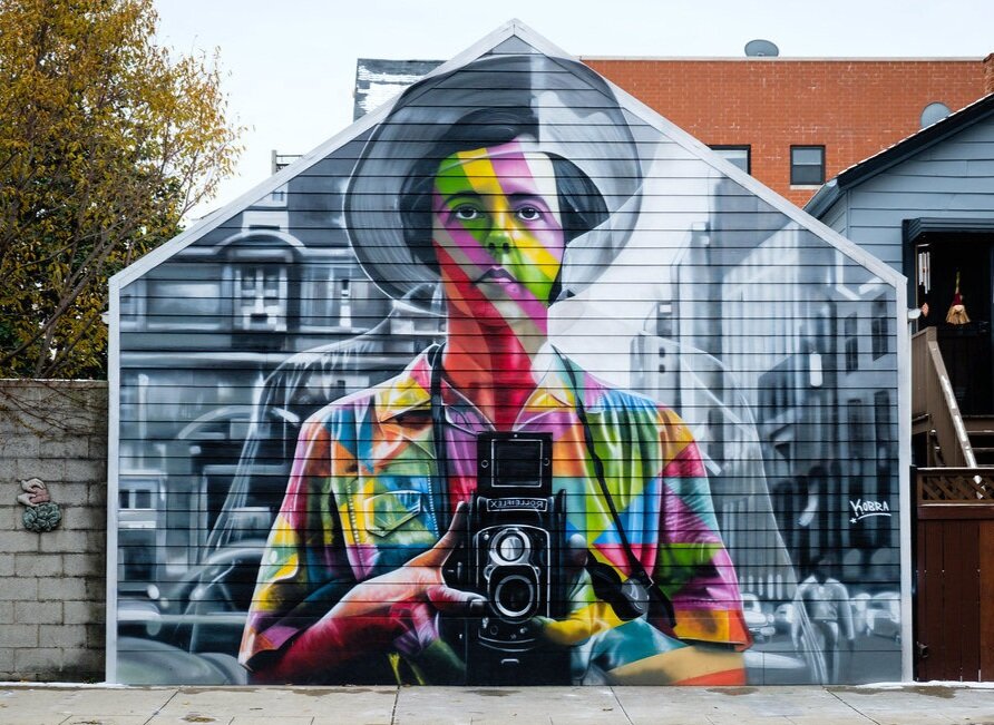 Eduardo Kobra’s Mural of Vivian Maier at 1651 W. North Ave. 