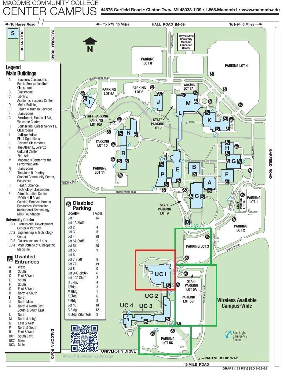 Macomb Community College Map