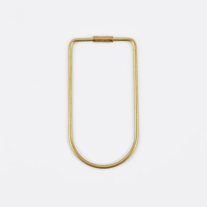 brass contour keyring 