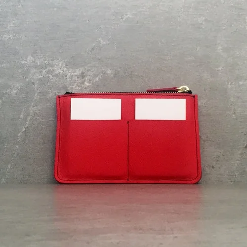 Red leather large purse