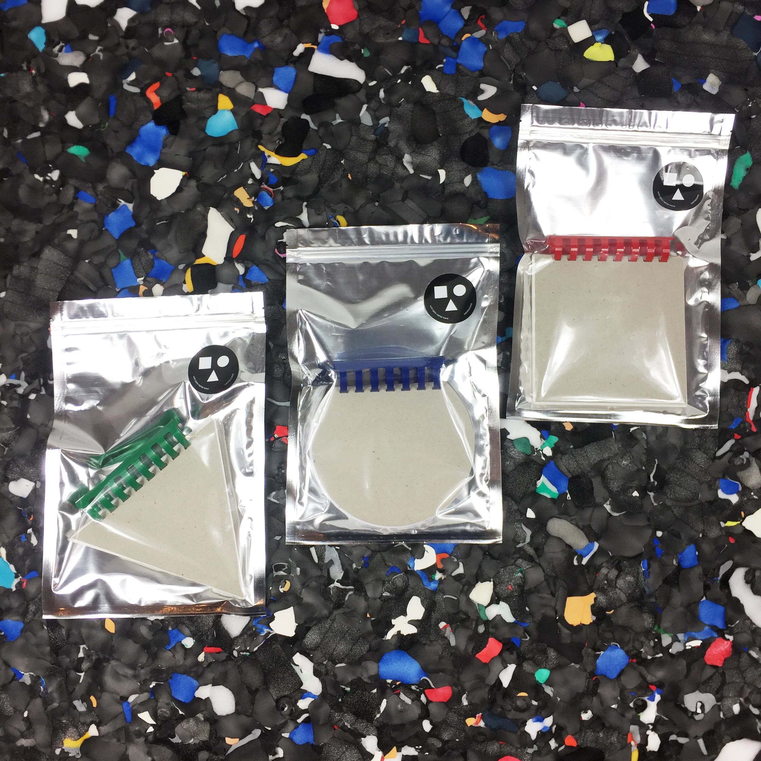 blue circle design notebook