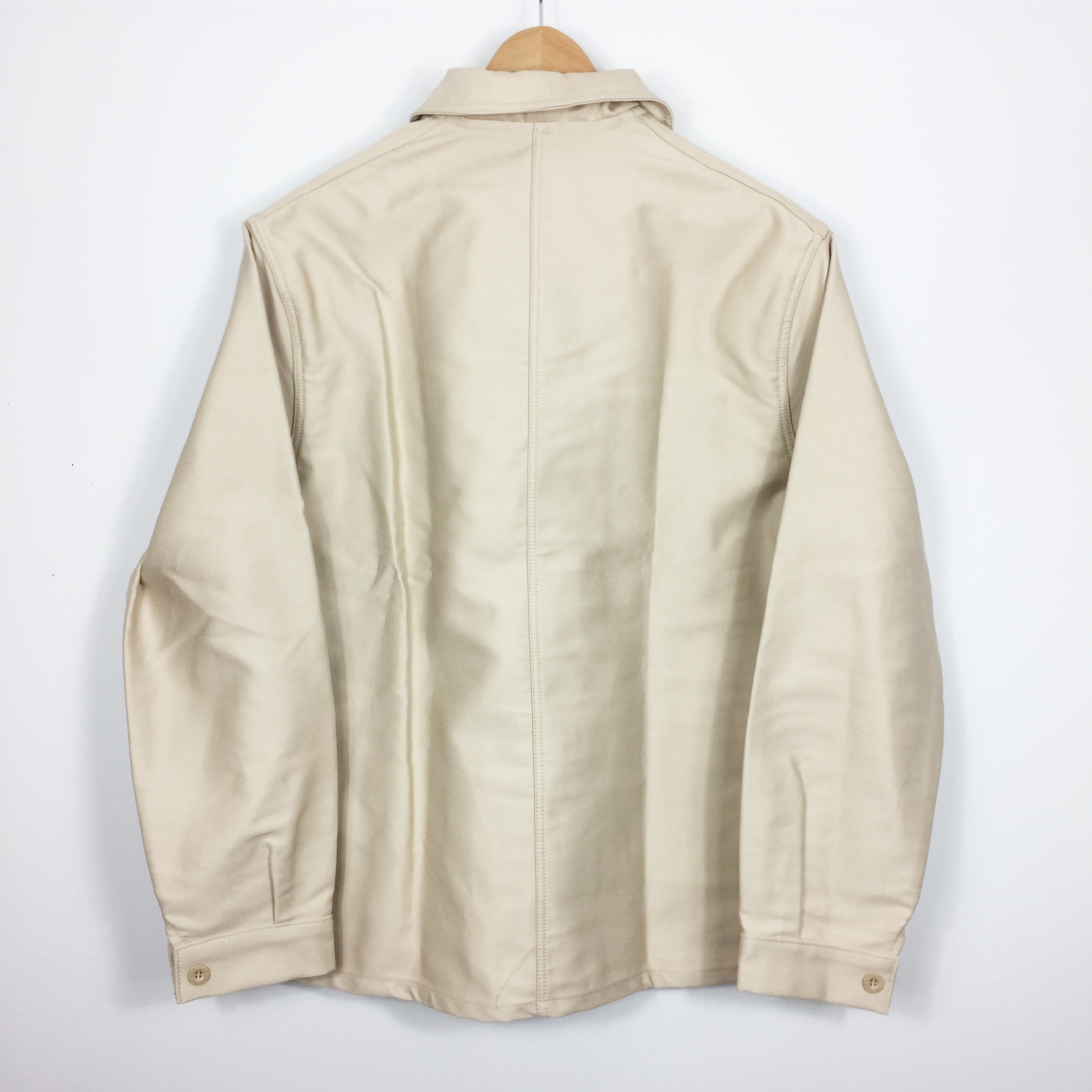 Ecru cream moleskin French Workwear Jacket