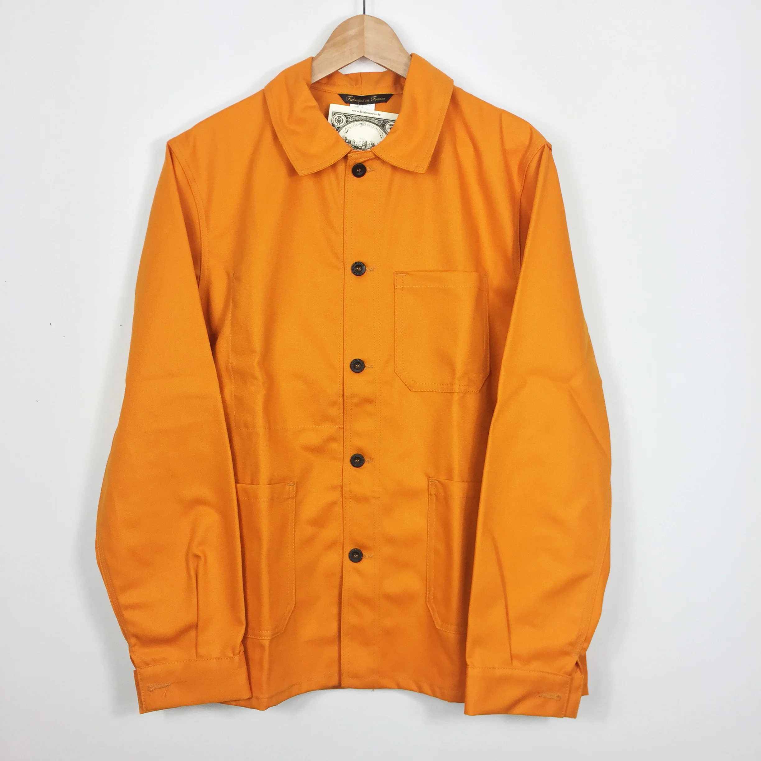 Orange Authentic French Workwear Jacket by Le Laboureur.