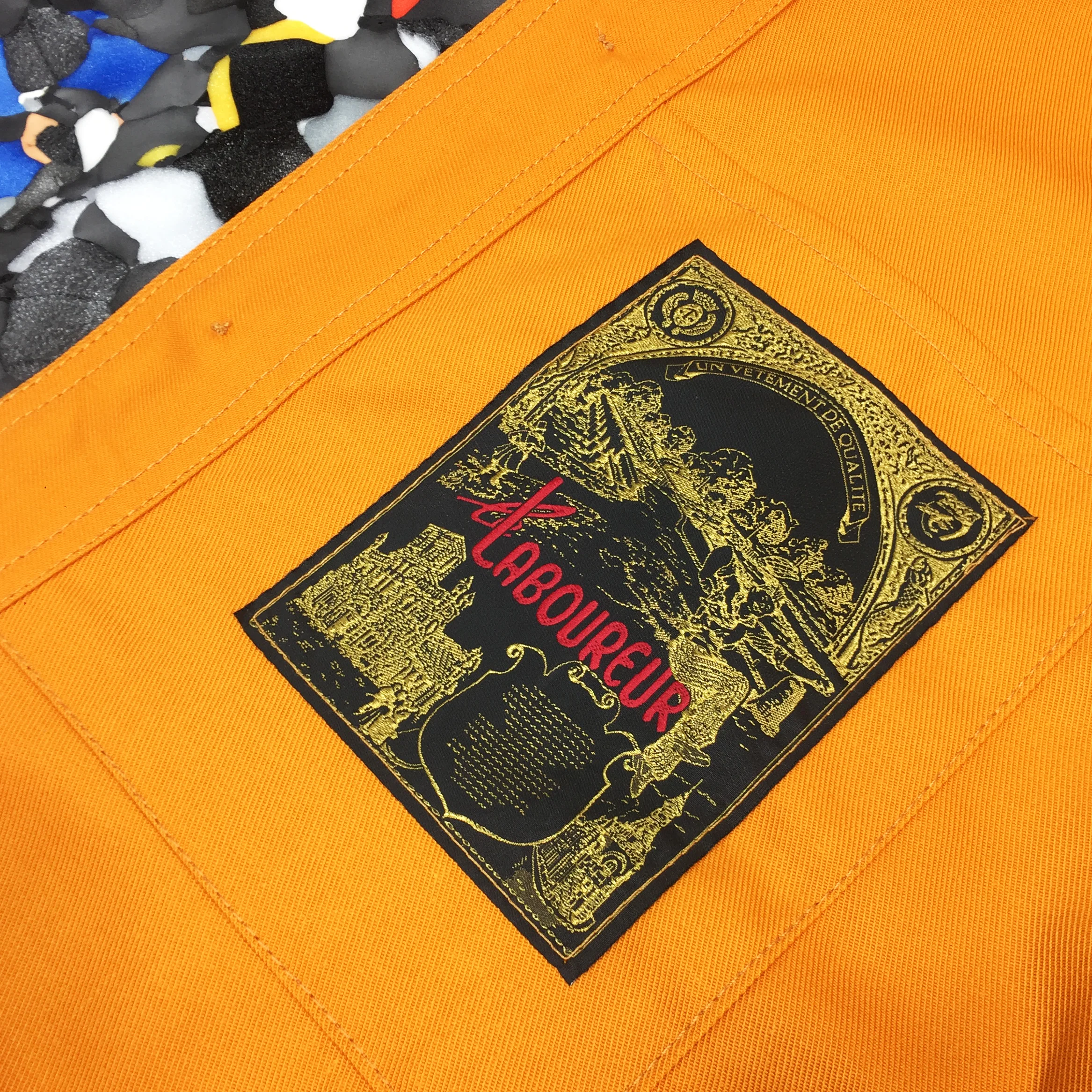 Orange Authentic French Workwear Jacket by Le Laboureur.