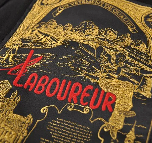 Black Moleskin French Workwear Jacket