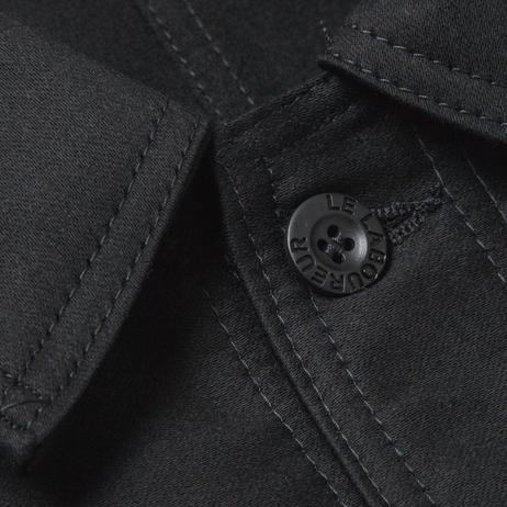 Black Moleskin French Workwear Jacket