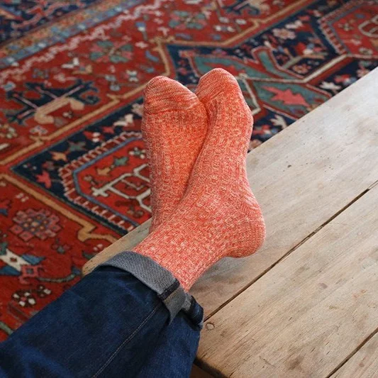 escuyer Japanese melange orange socks