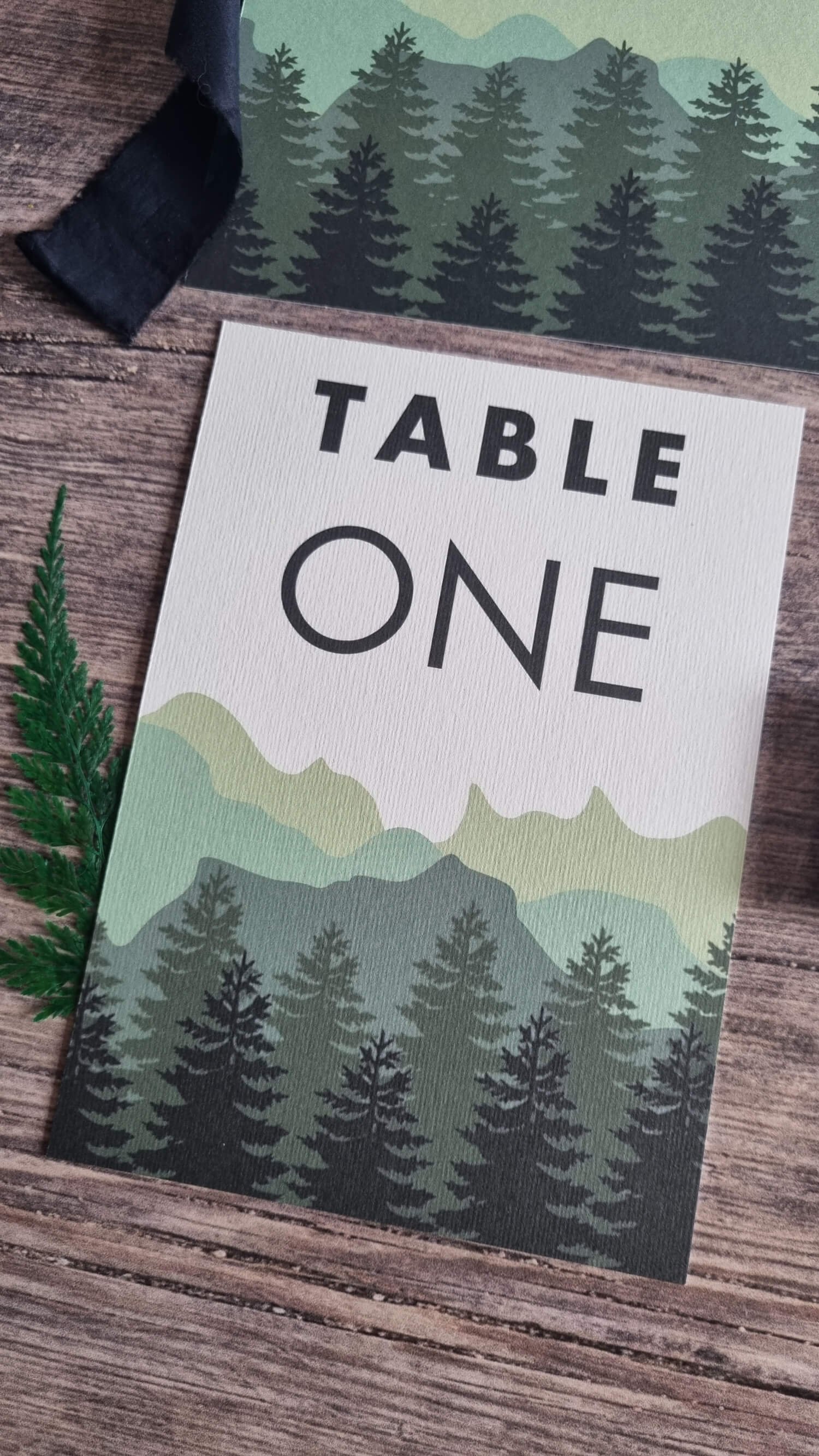 Mountain Pines Table Number