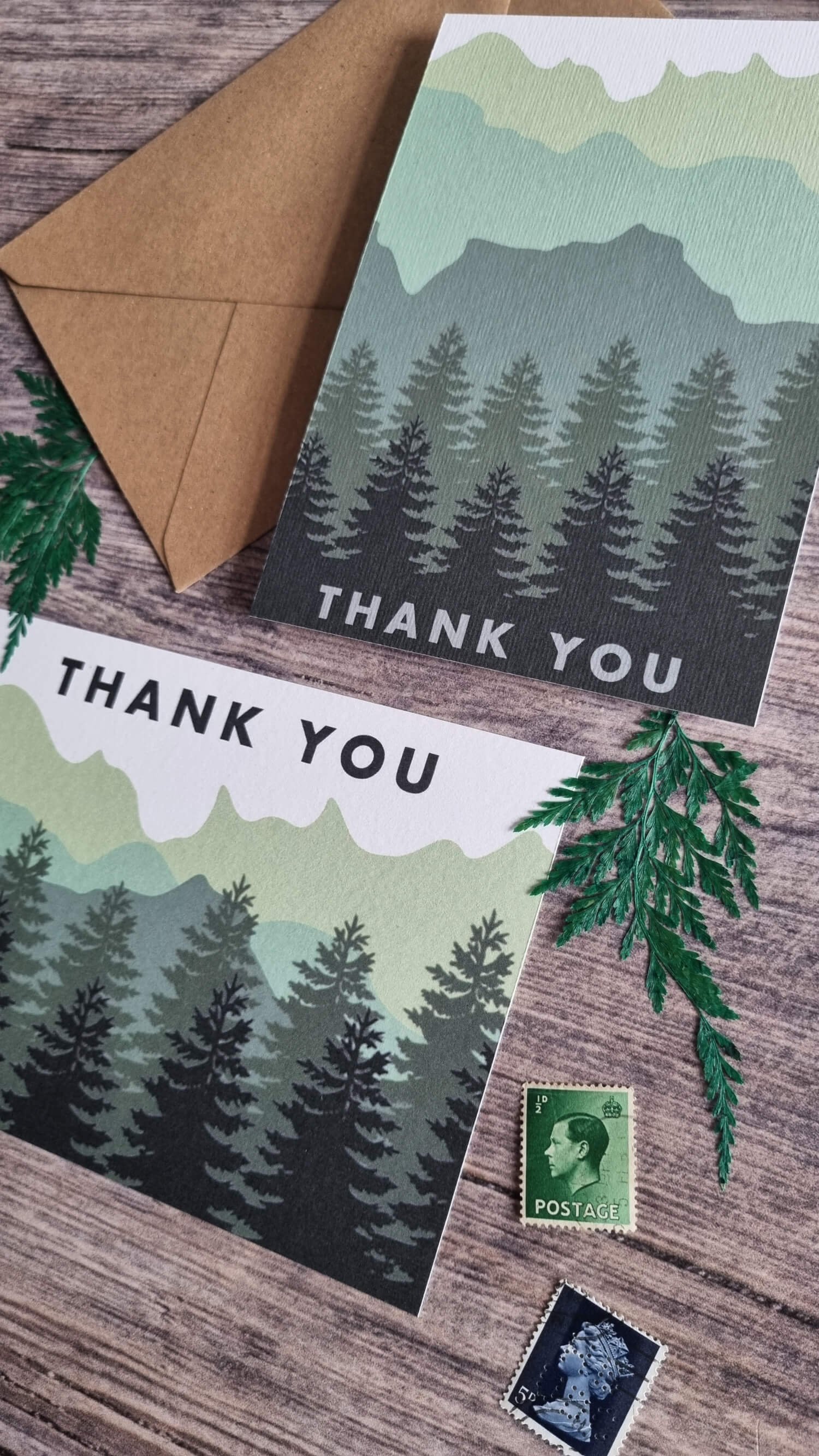 Mountain Pines Thank You Cards