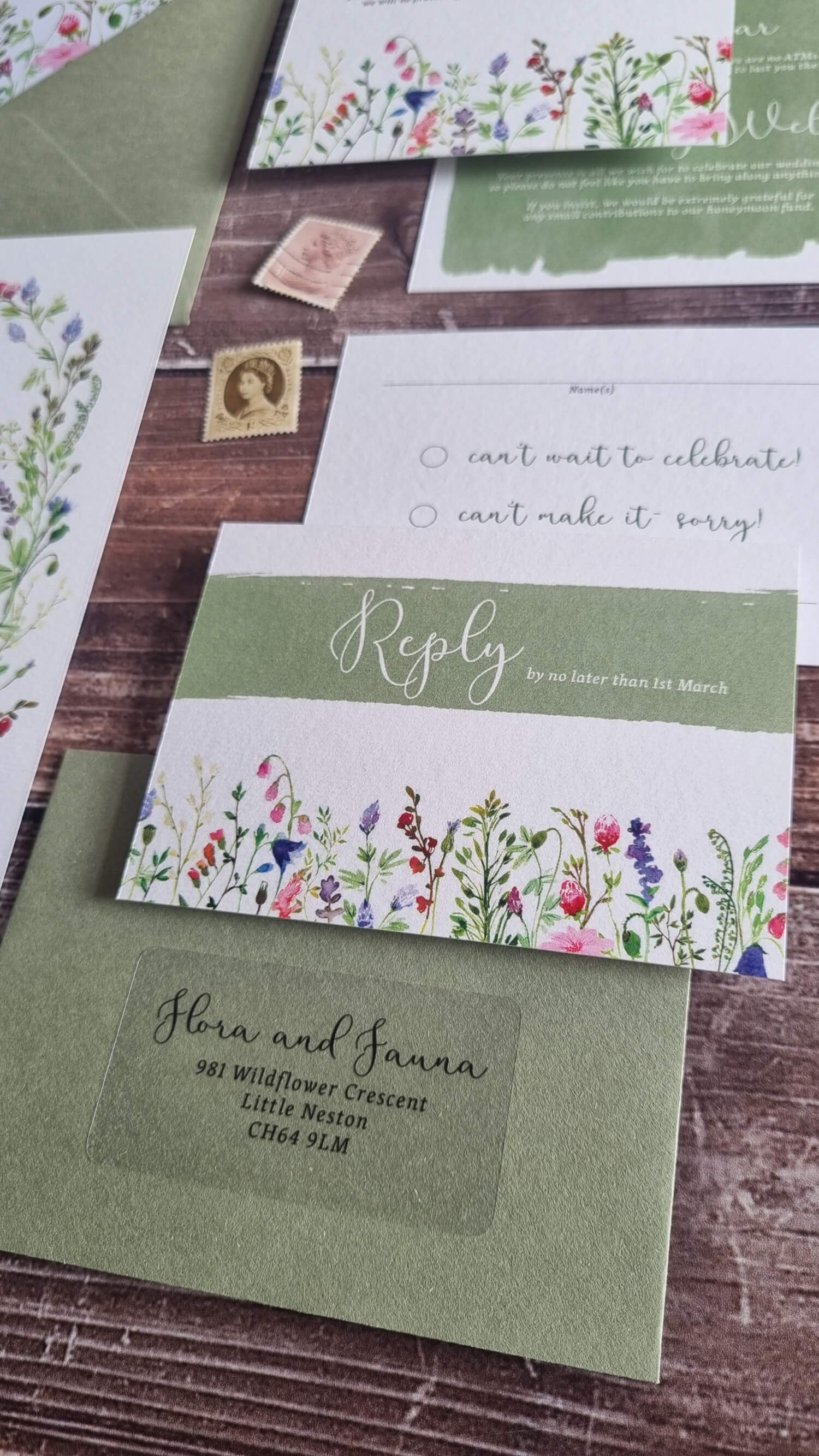 Wildflower Meadow RSVP Cards