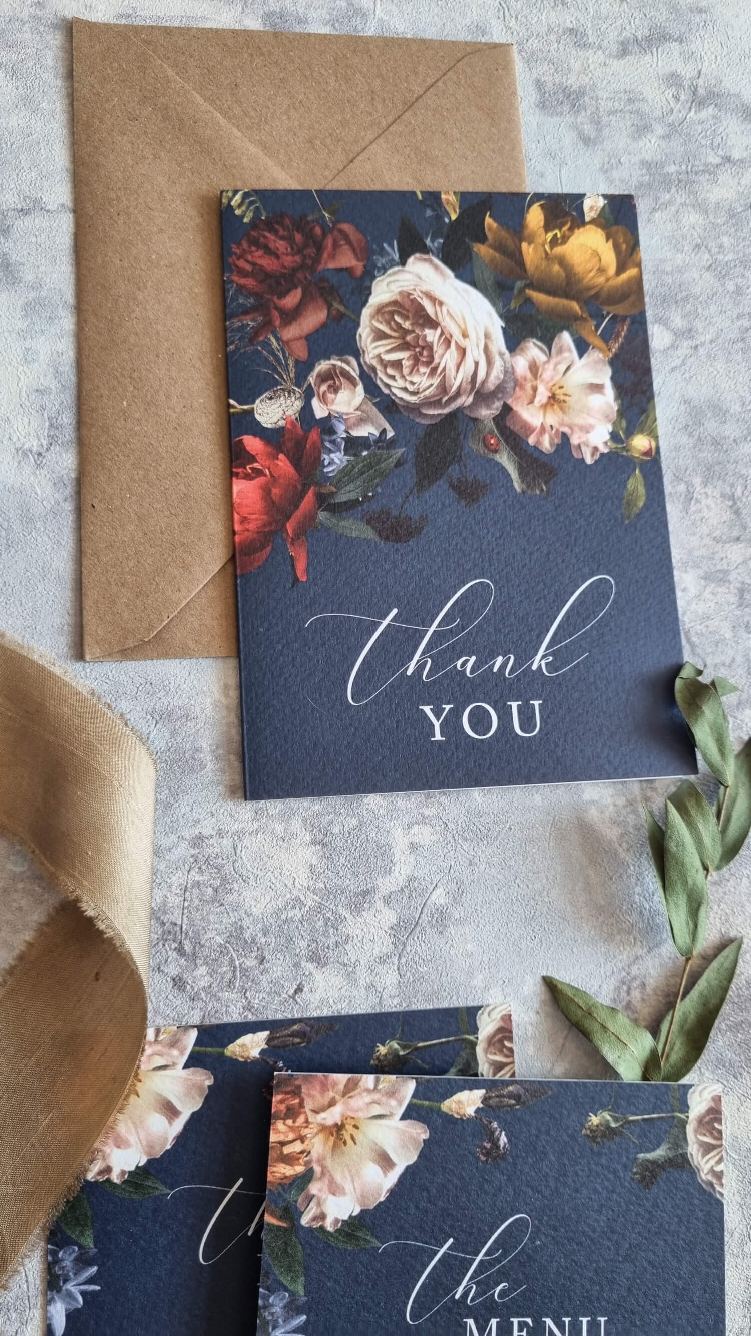 Dutch Masters Floral Thank You Cards