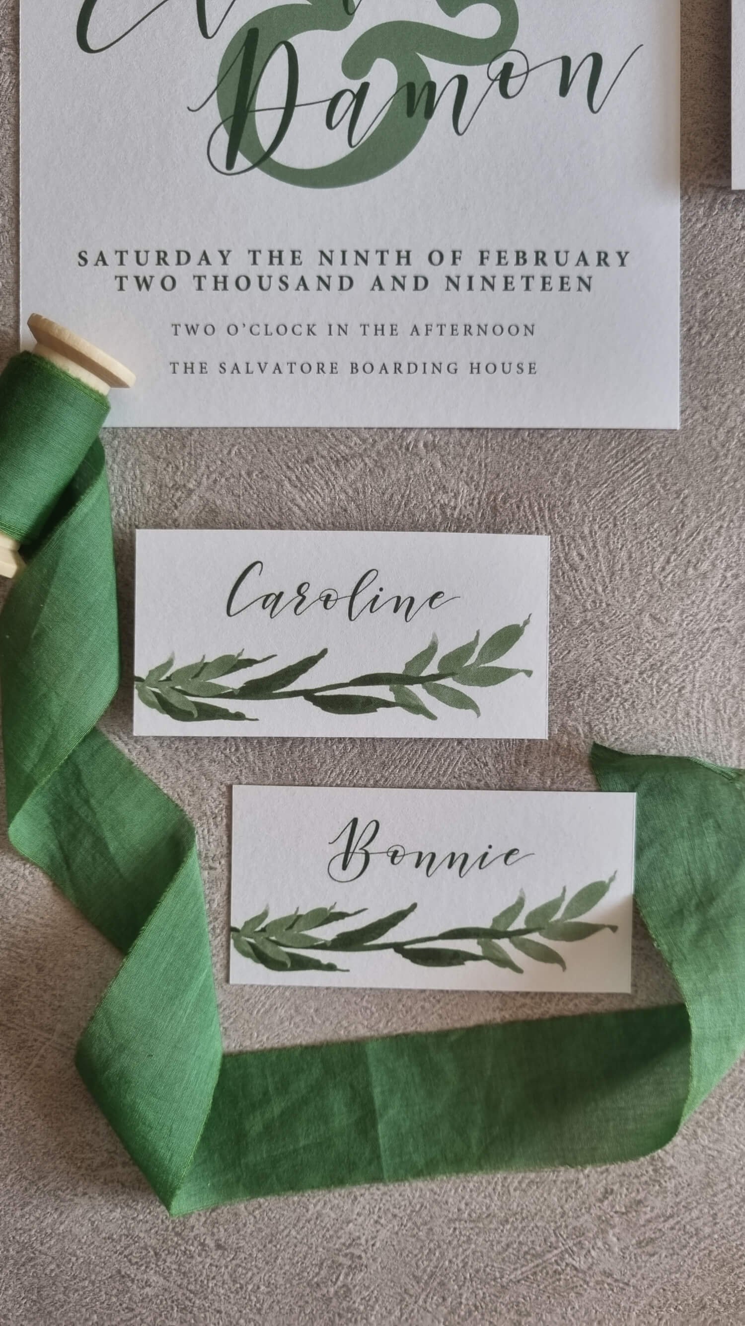 Elegant Sage Place Cards