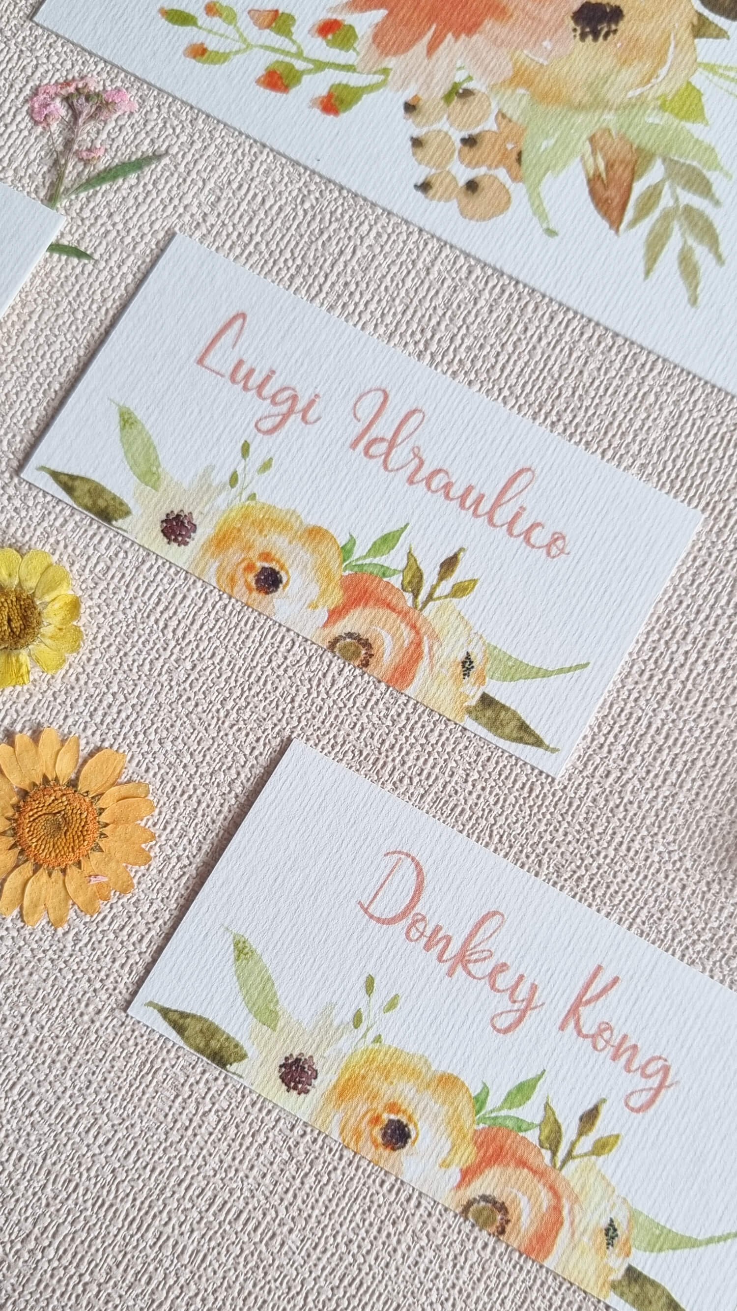 Spring Floral Placecards