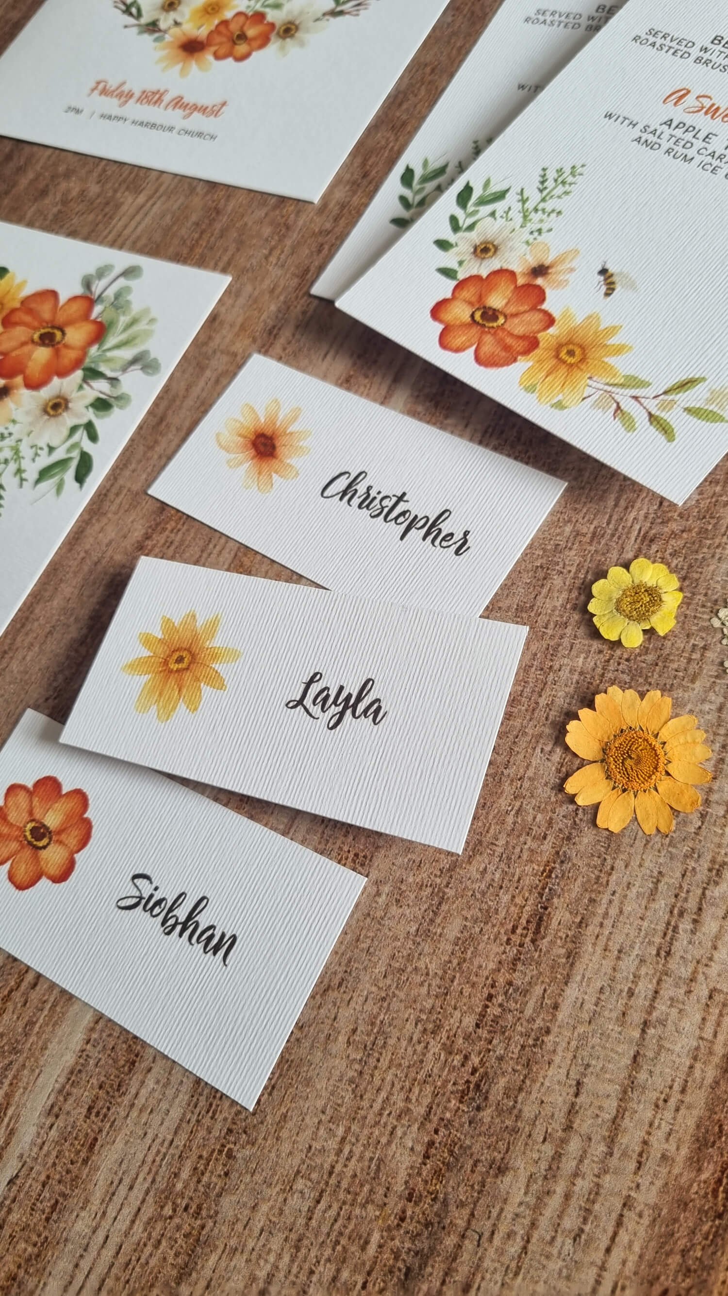 Honey Bee Place Cards