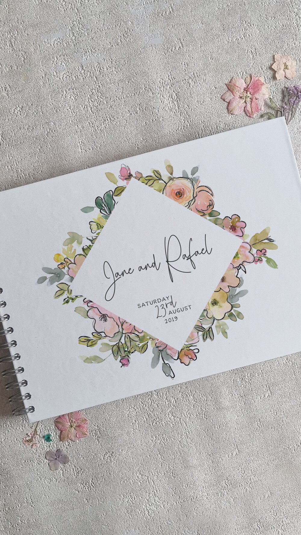 Modern Pastel Blooms Guestbook