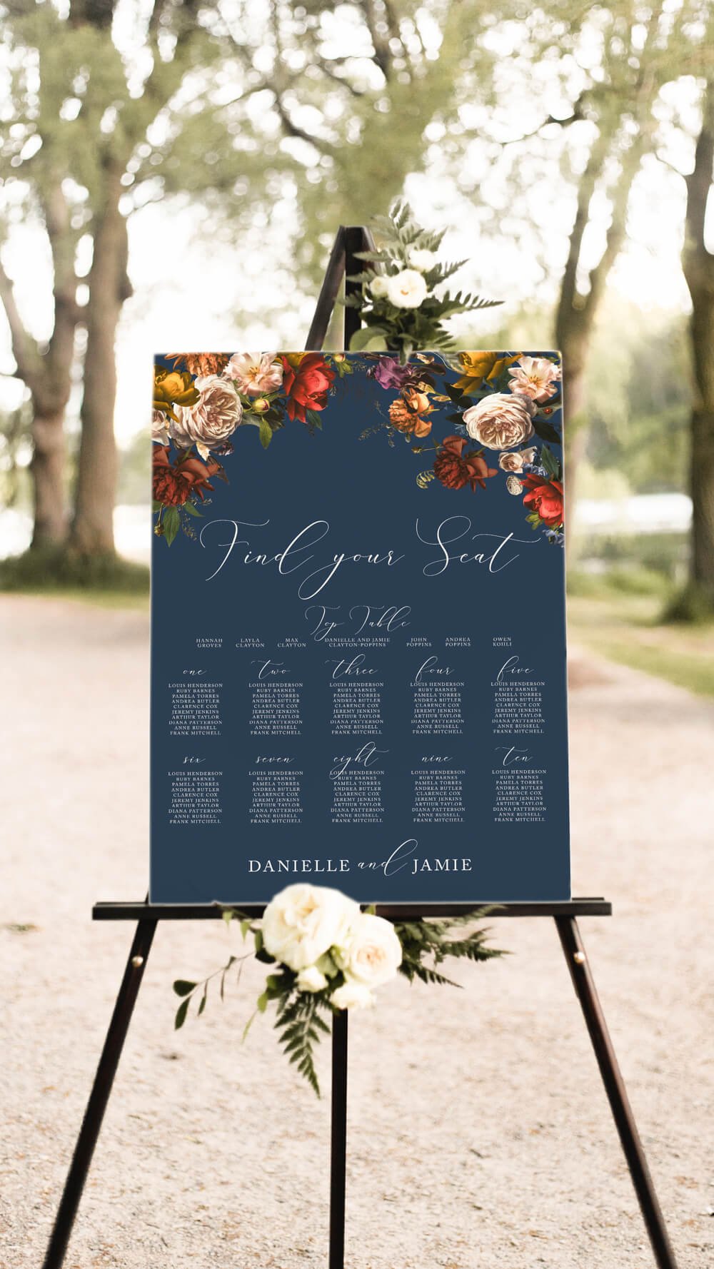 Dutch Masters Floral Seating Chart