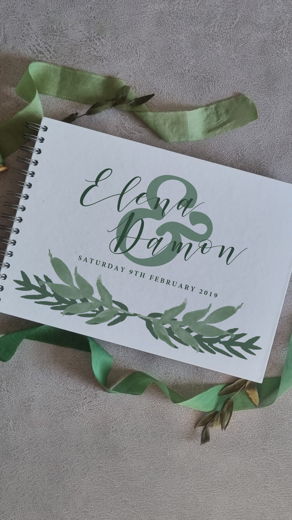 Elegant Sage Guestbook