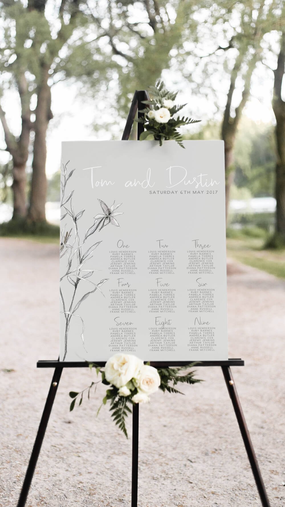 Whisper Grey Table Plan