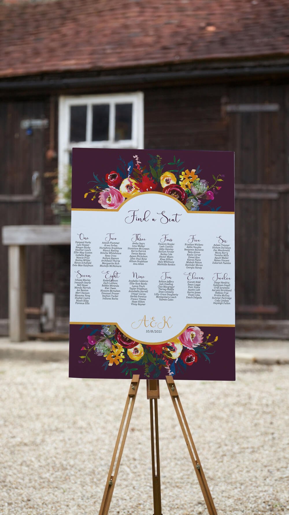 Jewelled Plum Seating Chart