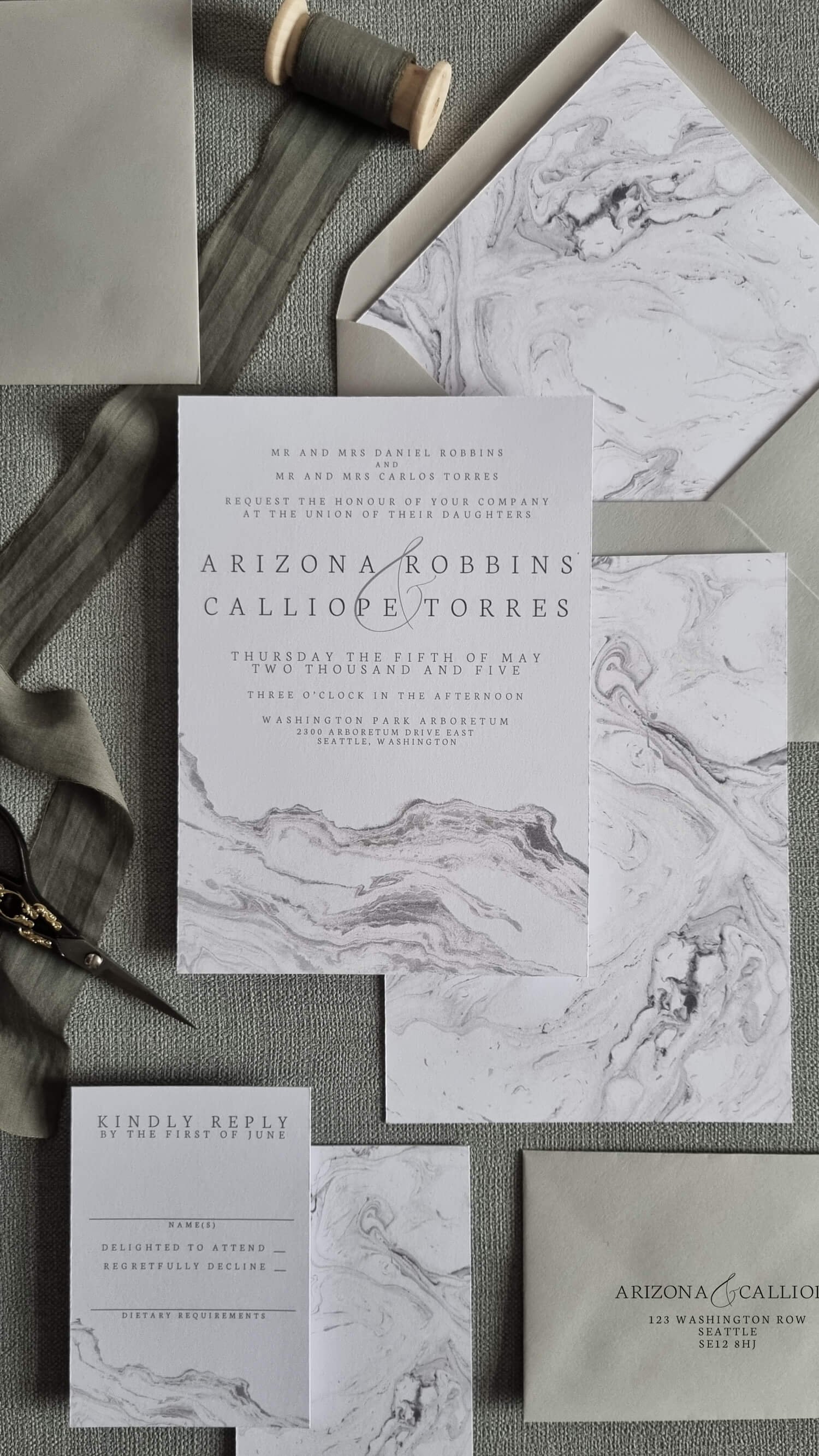 Marble Elegance Wedding Stationery Suite