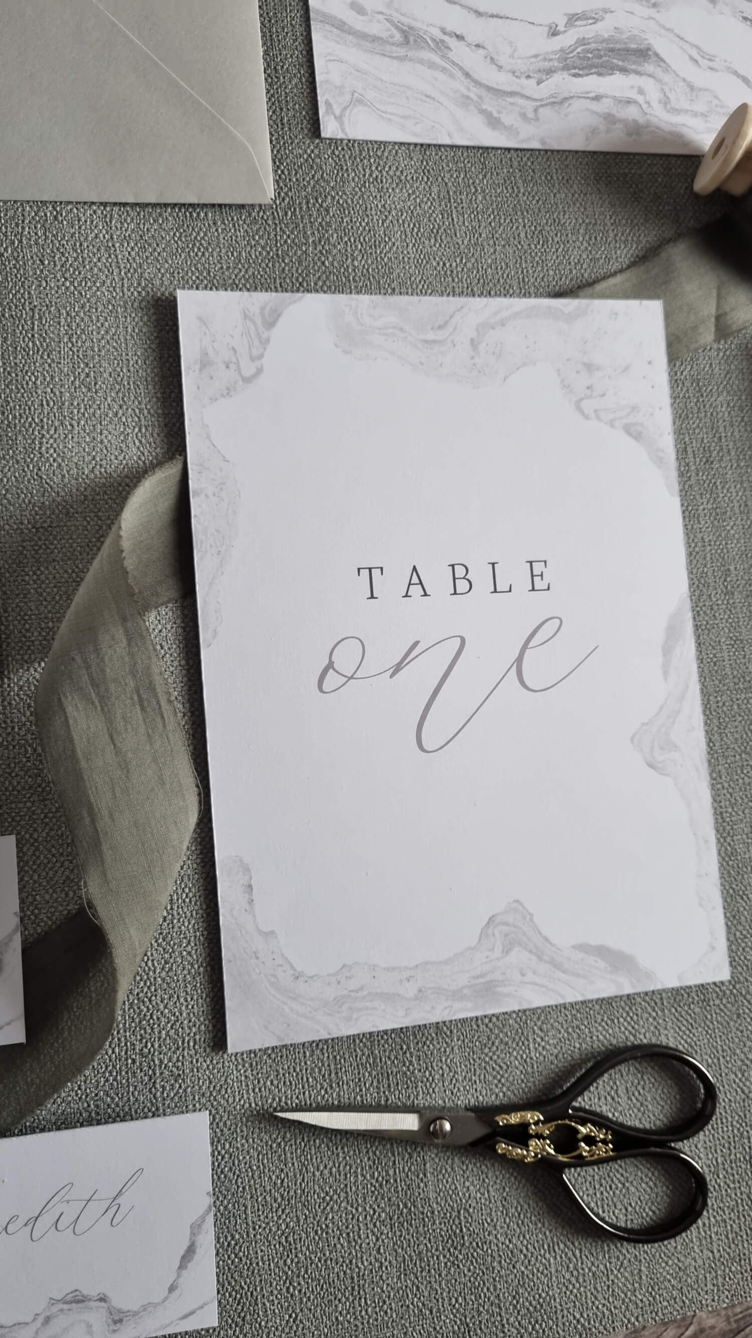 Marble Elegance Table Number