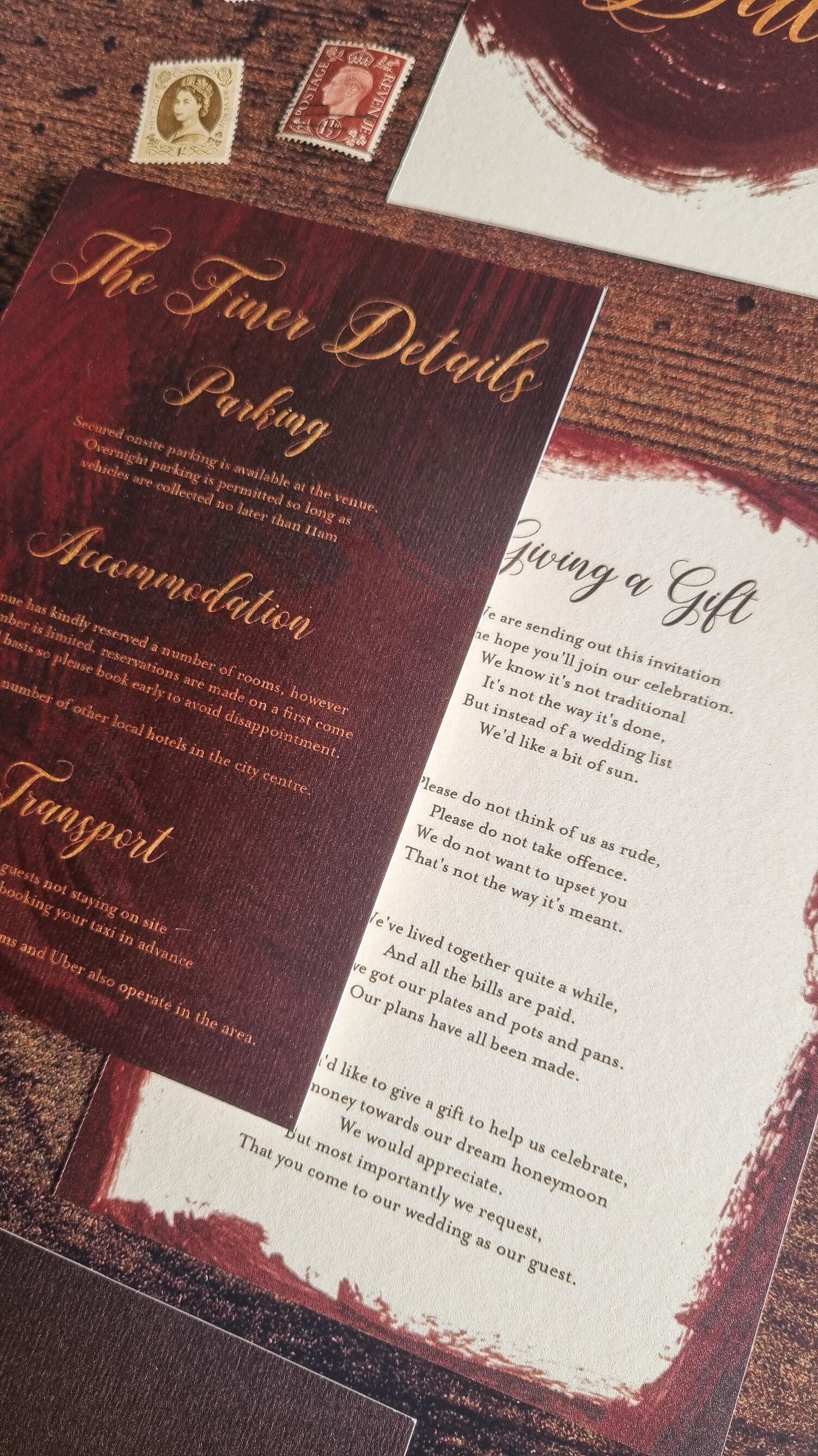 Marsala Wine Details Cards