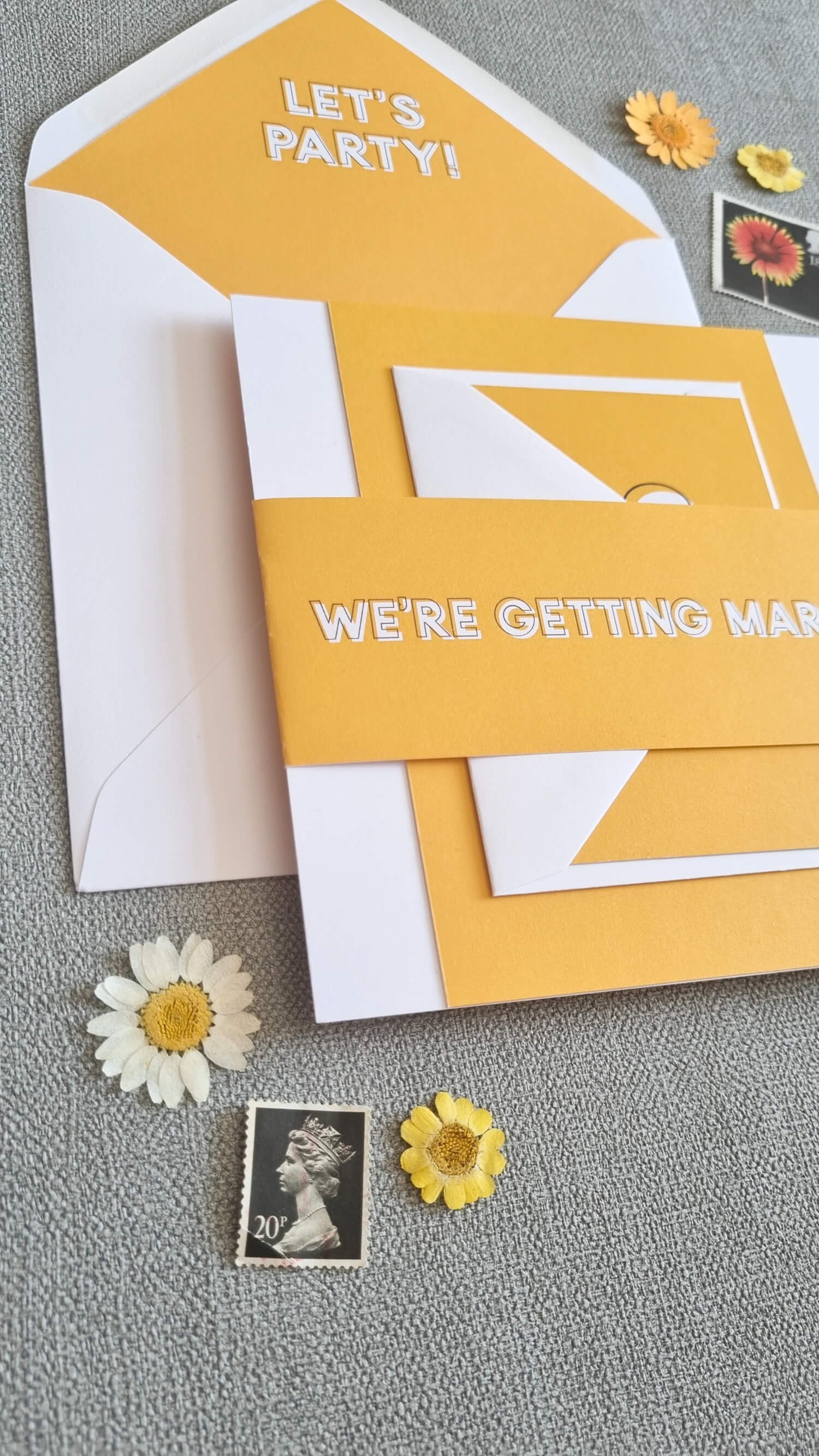 Colour Block Invitation Bundle with Belly Band