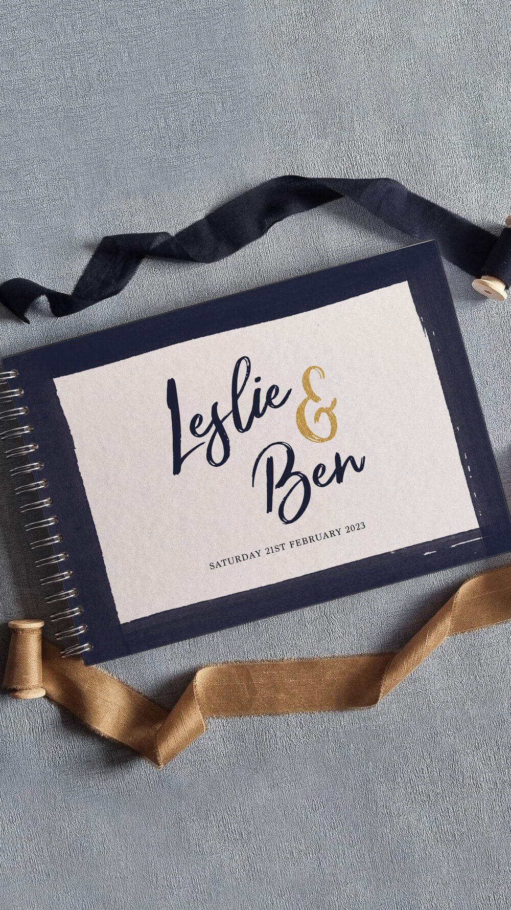 Navy and Gold Guestbook