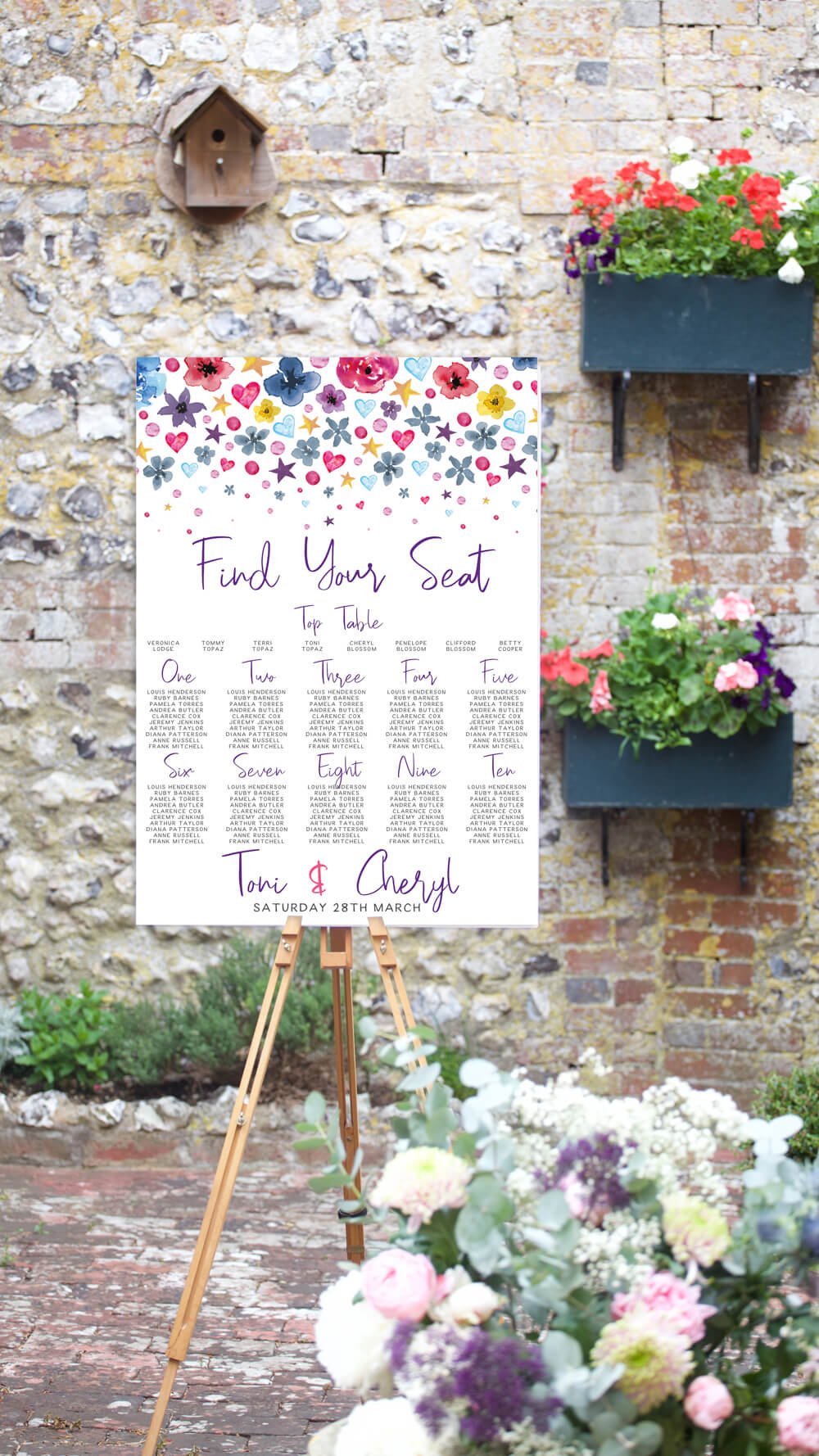 Petal Confetti Table Plan