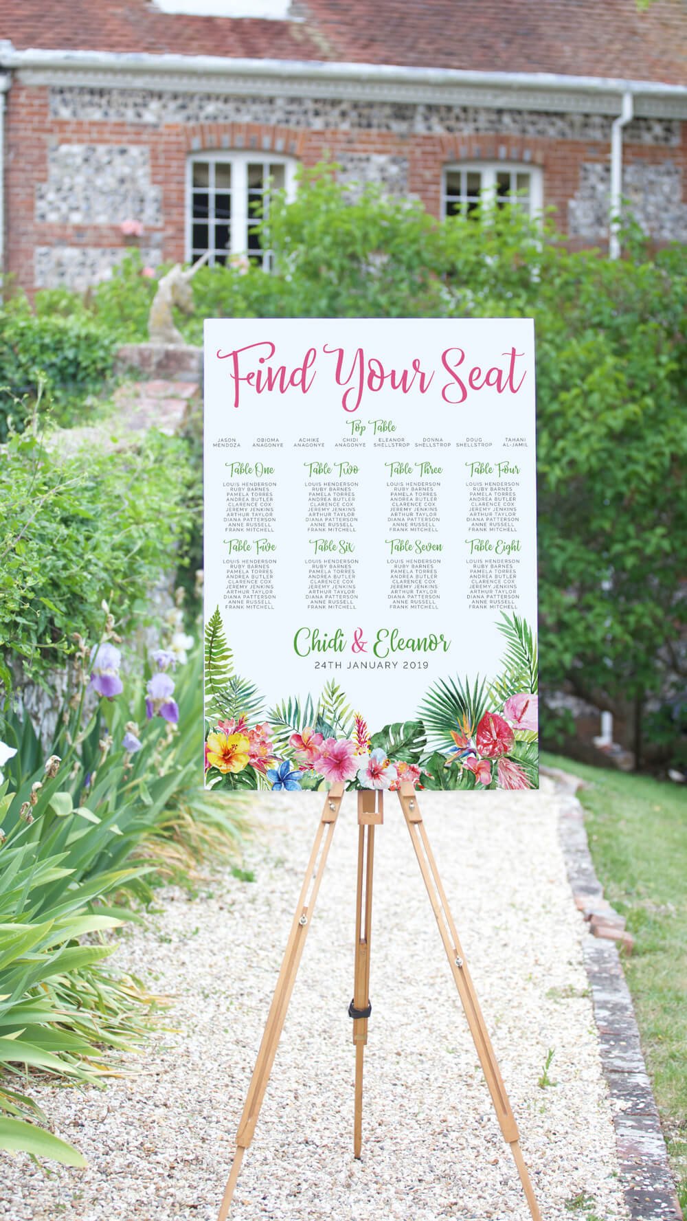 Rainforest Feathers Table Plan