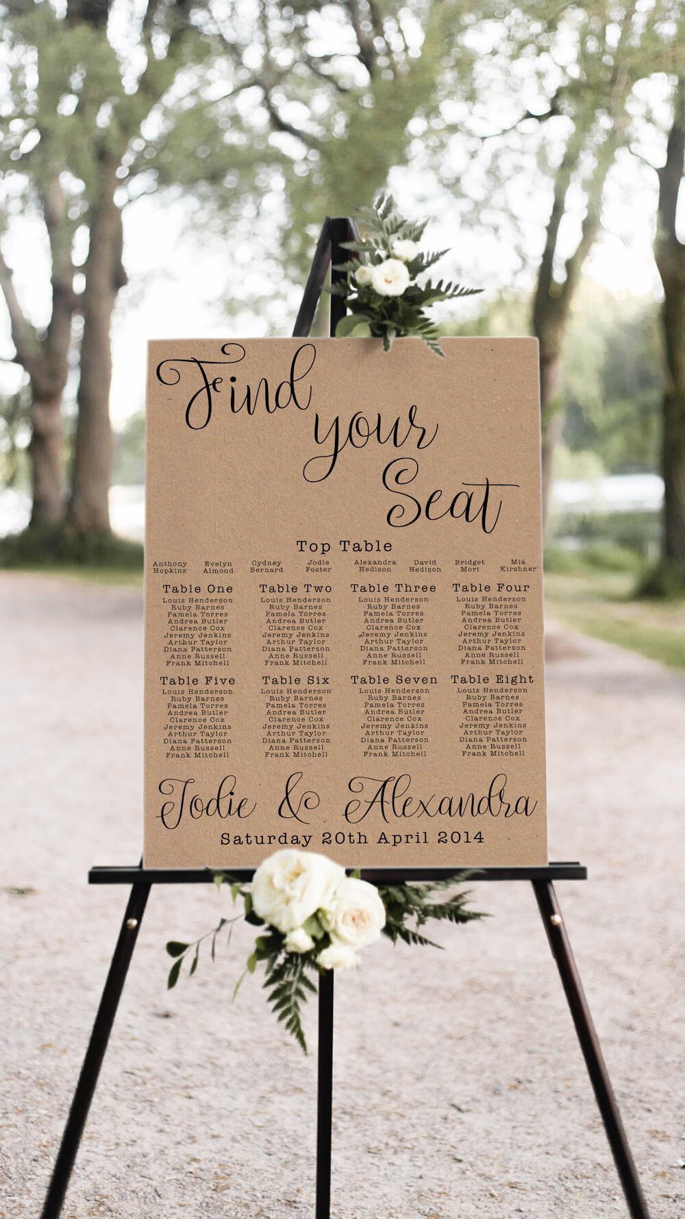 Rustic Luxe Table Plan